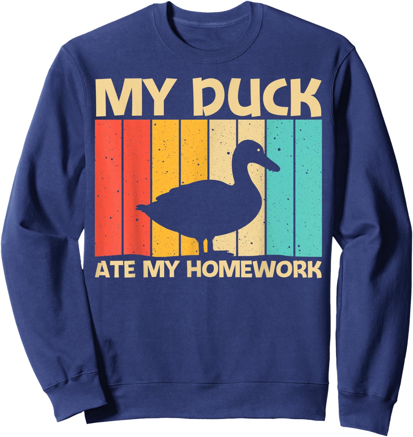Funny Duck Design For Kids Boys Duck Farmer Hunting Lovers Sweatshirt - Sweatshirt | Navy