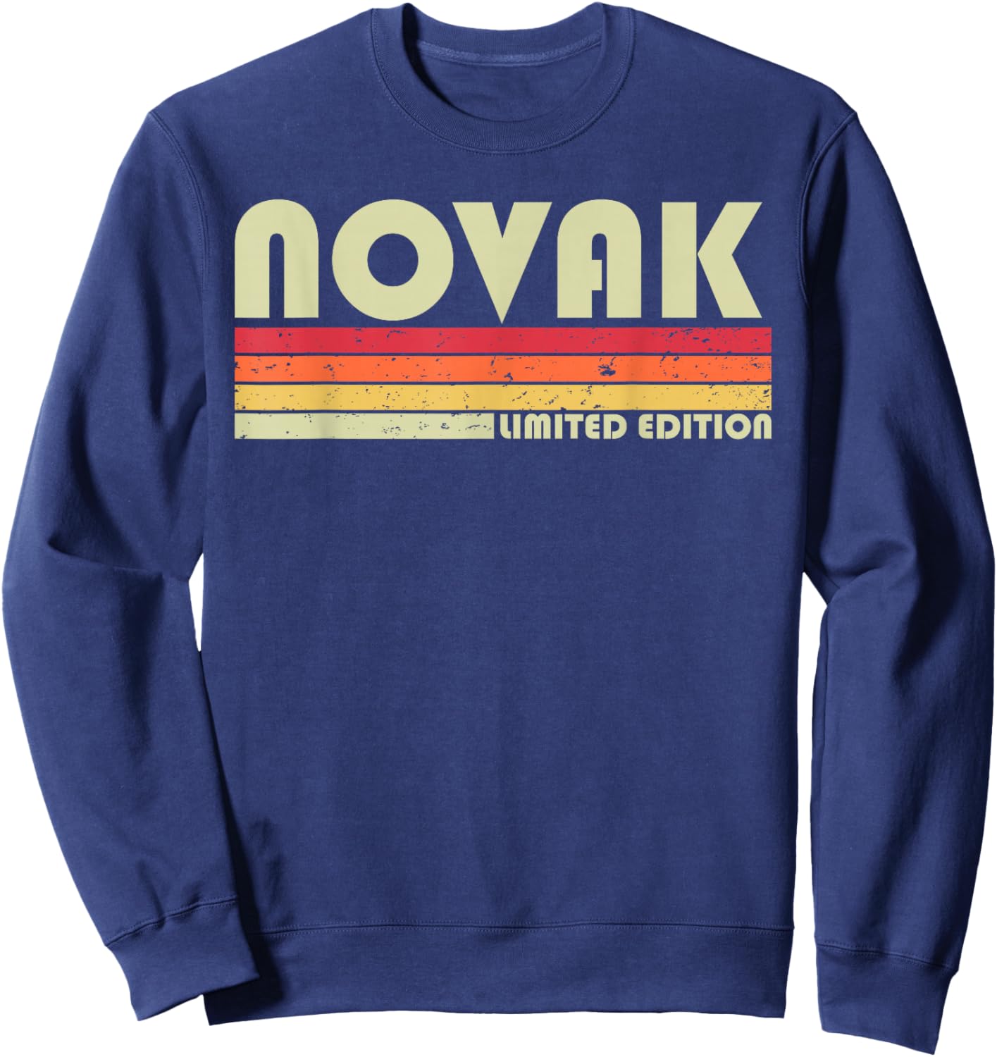 NOVAK Surname Funny Retro Vintage 80s 90s Birthday Reunion Sweatshirt - Sweatshirt | Navy