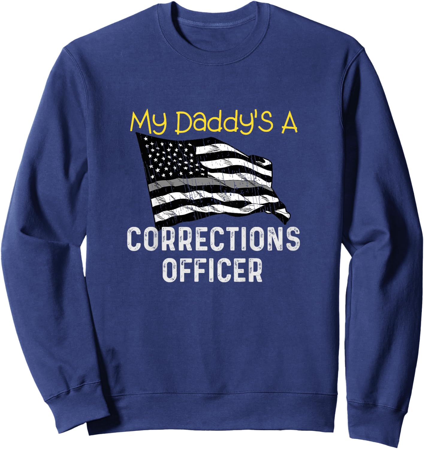 Corrections Officer Shirt Thin Silver Line Boys Girl Toddler Sweatshirt - Sweatshirt | Navy