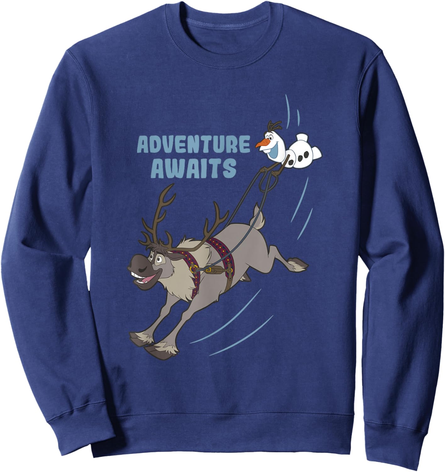Disney Frozen 2 Happy Olaf & Sven Adventure Awaits Poster Sweatshirt - Sweatshirt | Navy