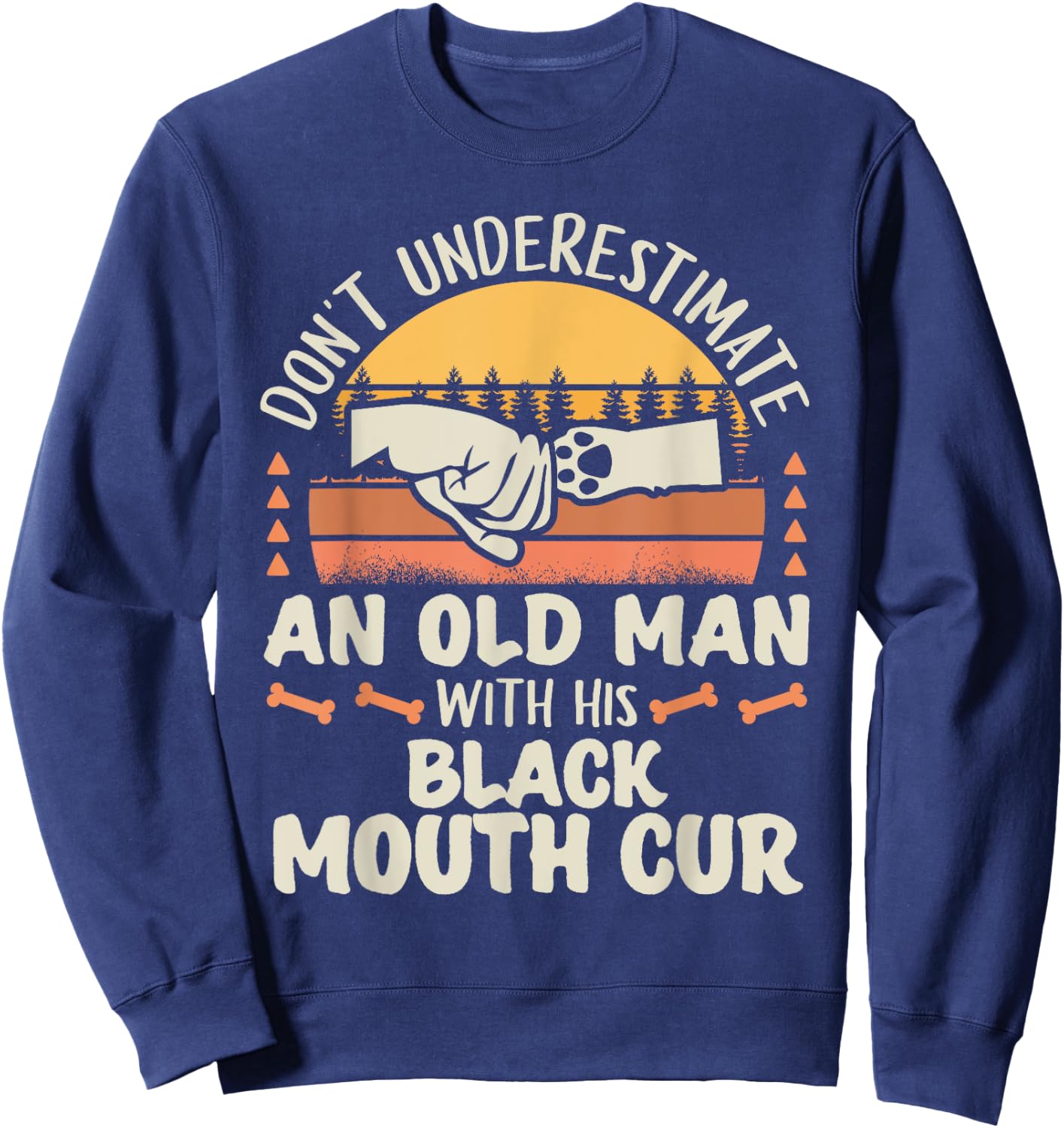 Black Mouth Cur Shirt Men Women Dog Mom Dog Lover Sweatshirt - Sweatshirt | Navy