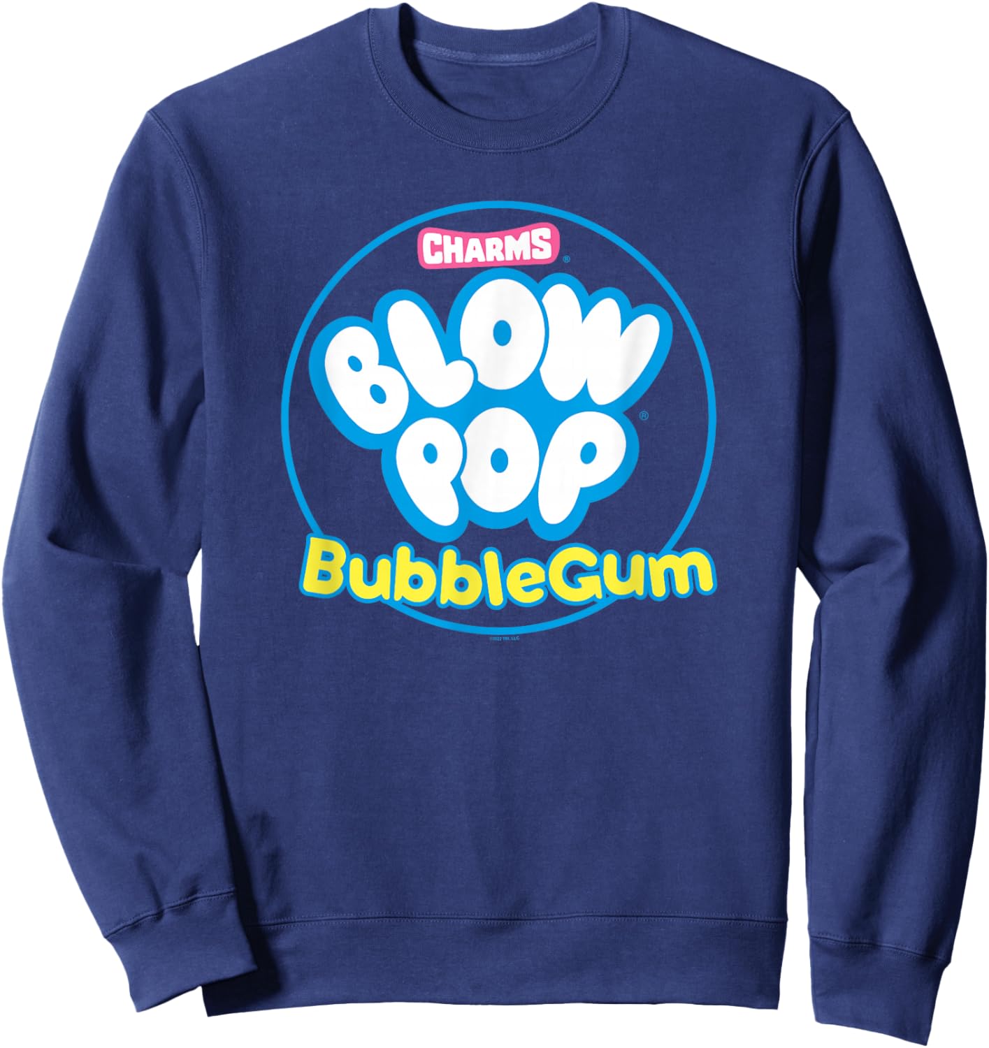 Charms Blow Pop Bubble Gum Circle Logo V-2 Sweatshirt - Sweatshirt | Navy