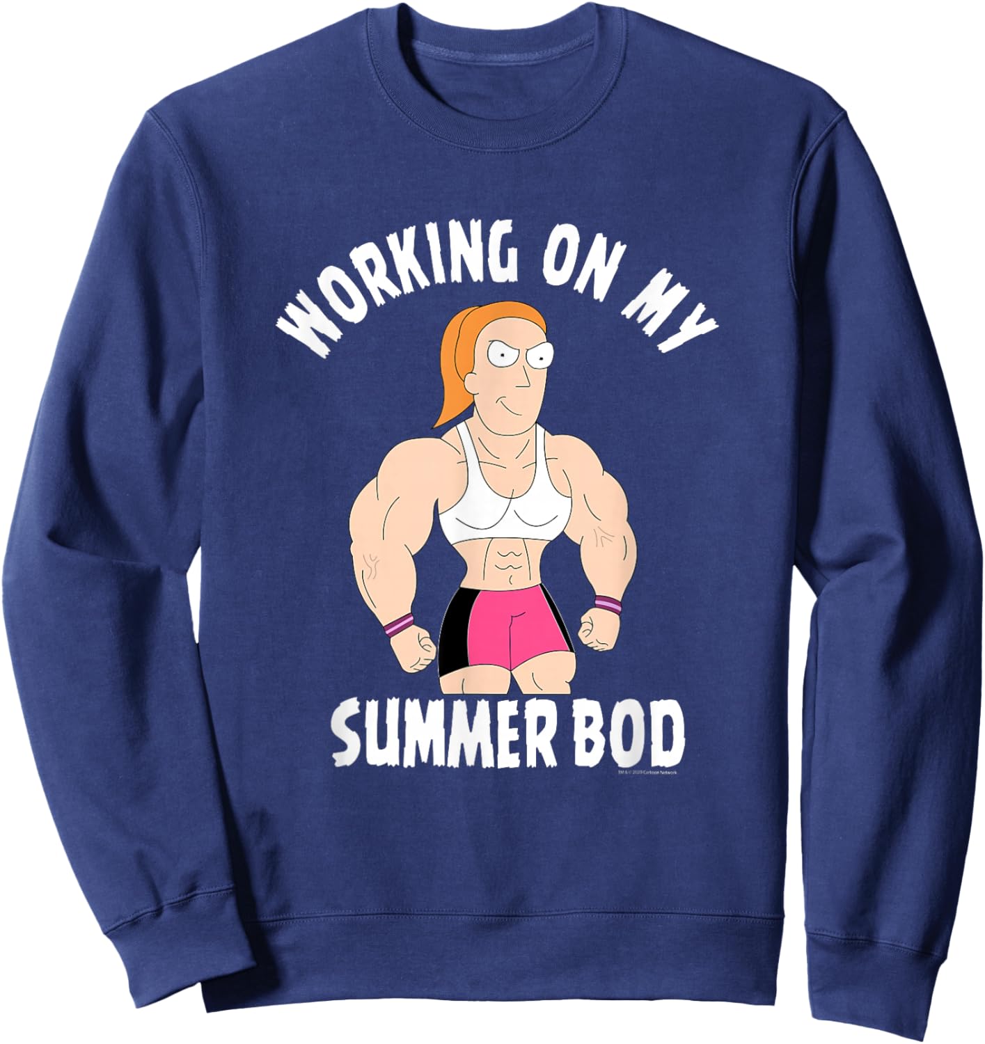 Rick and Morty Working on my Summer Body Sweatshirt - Sweatshirt | Navy