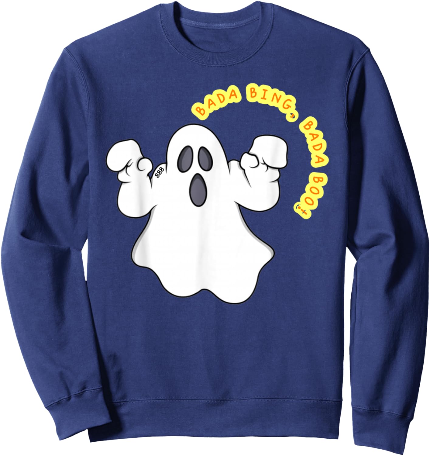Halloween ghost bada bing, bada boo! 888 christinanicci.live Sweatshirt - Sweatshirt | Navy