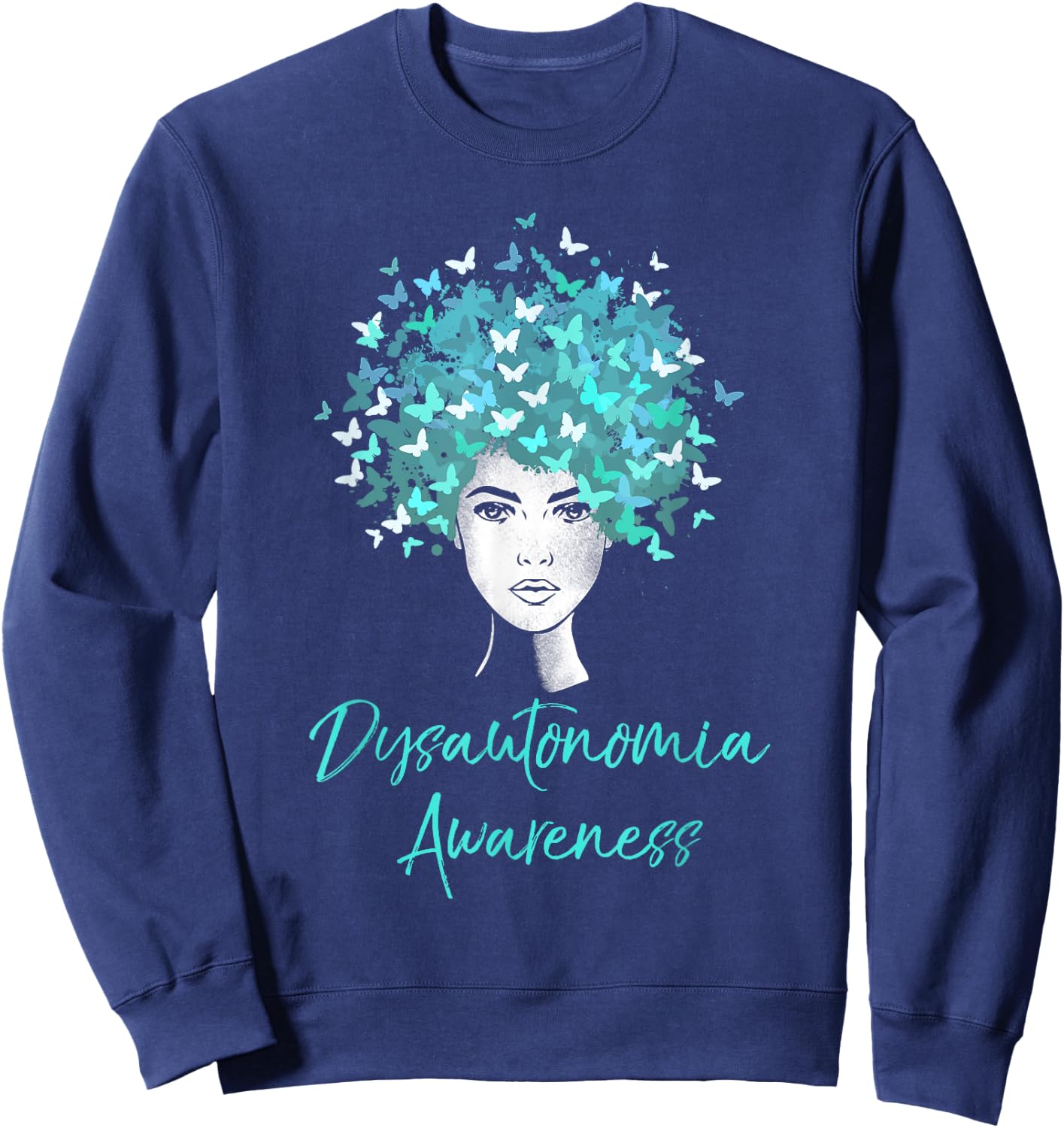 Dysautonomia Awareness Butterflies Gift Sweatshirt - Sweatshirt | Navy