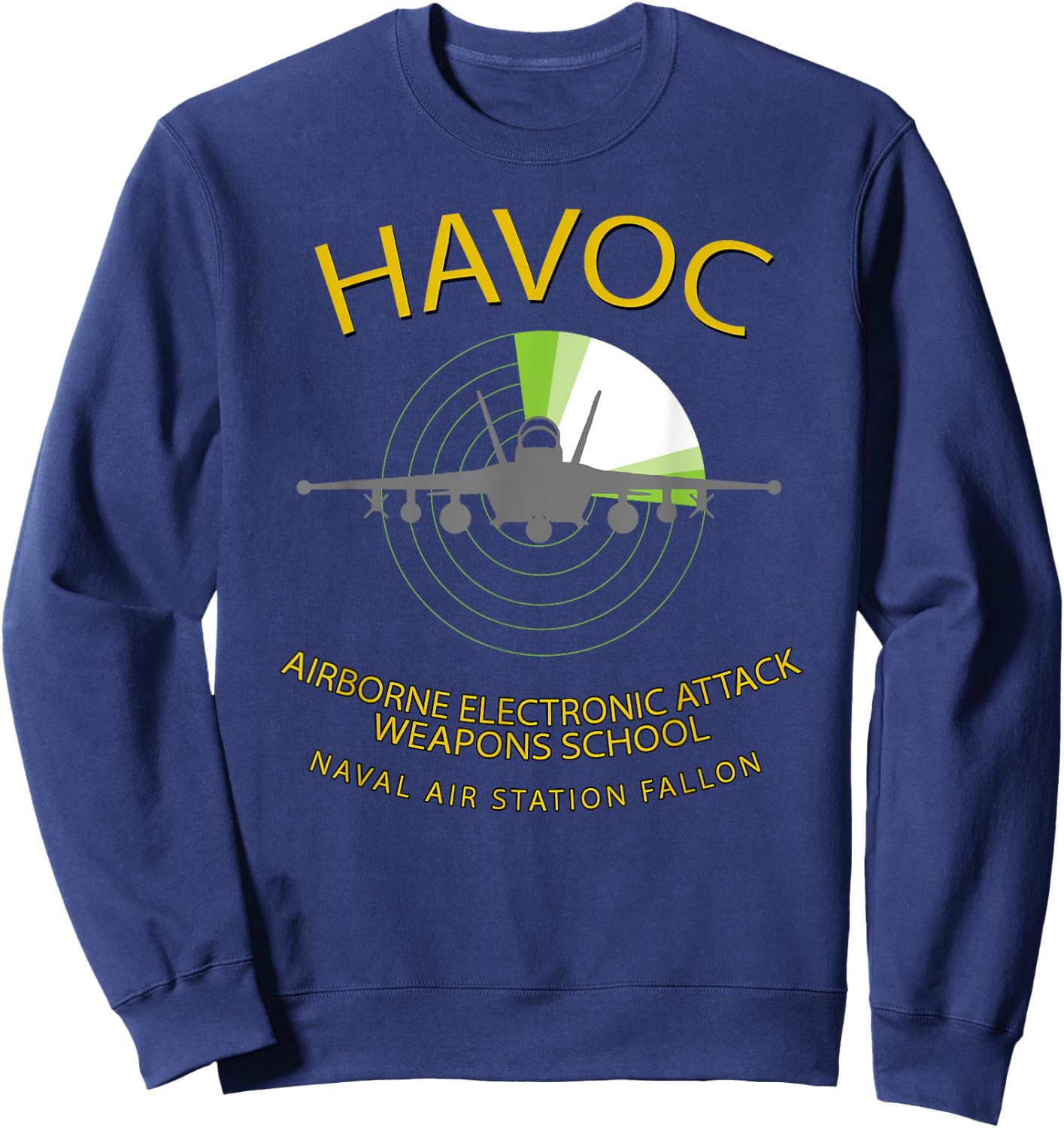 HAVOC Airborne Electronic Attack Weapons School EA-18 Sweatshirt - Sweatshirt | Navy