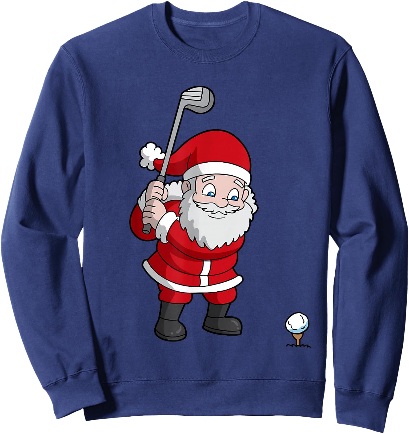 Santa Claus Golf Christmas Golfer Golfing Sweatshirt - Sweatshirt | Navy