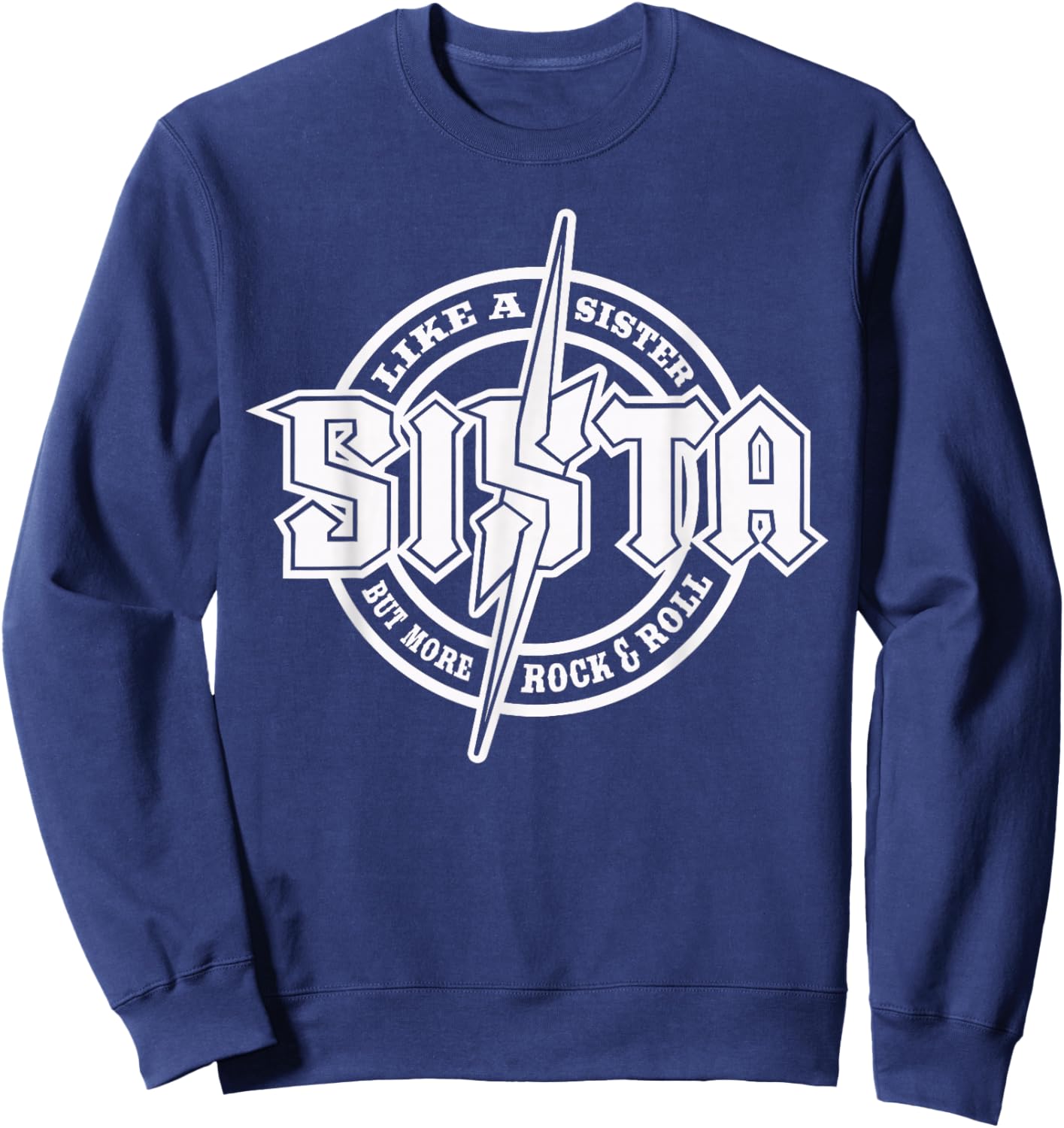 Hard Rock Sister - Sister Lightning Bolt Sweatshirt - Sweatshirt | Navy
