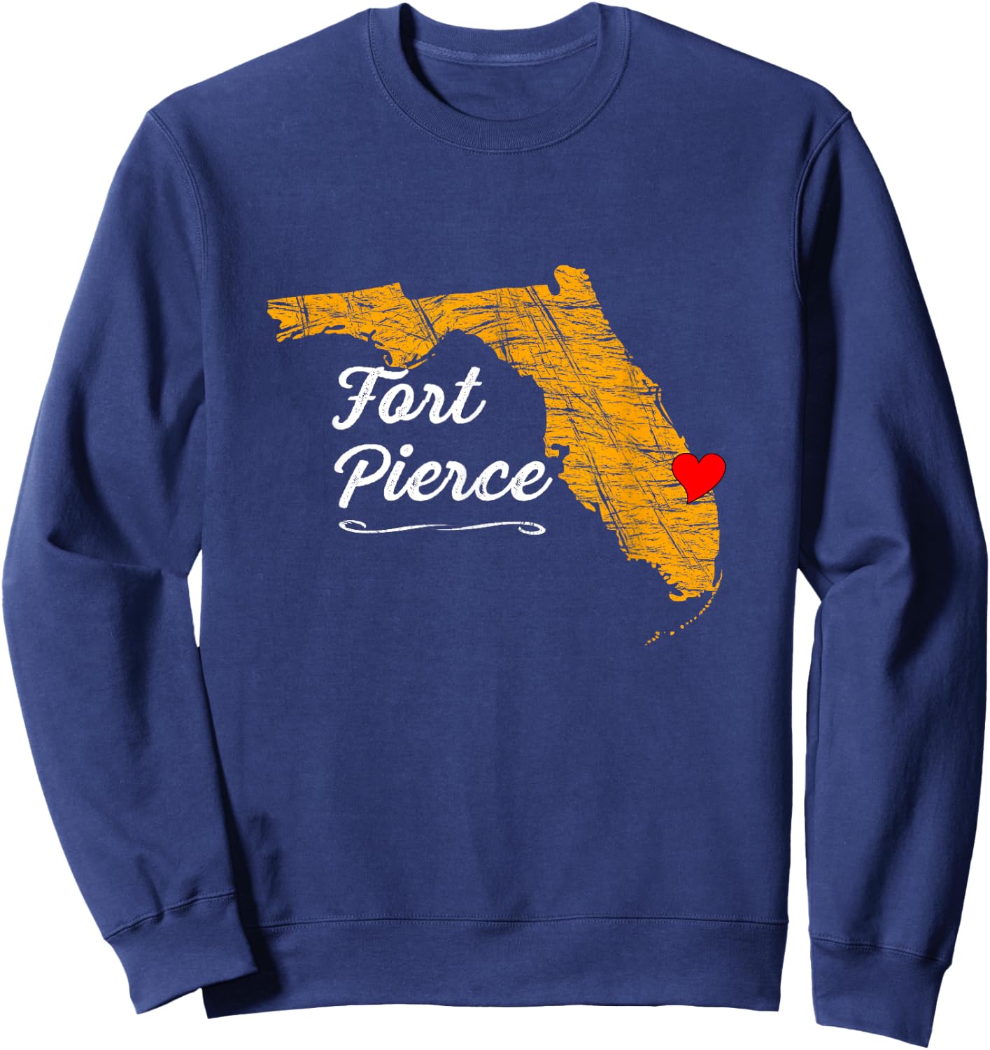 City of FORT PIERCE FLORIDA | Vacation Souvenir - Ft. Pierce Sweatshirt - Sweatshirt | Navy