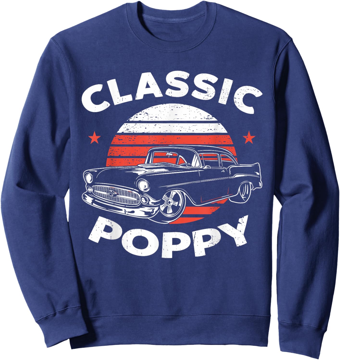 Poppy Vintage Retro Classic Funny Car Lover Enthusiast Sweatshirt - Sweatshirt | Navy