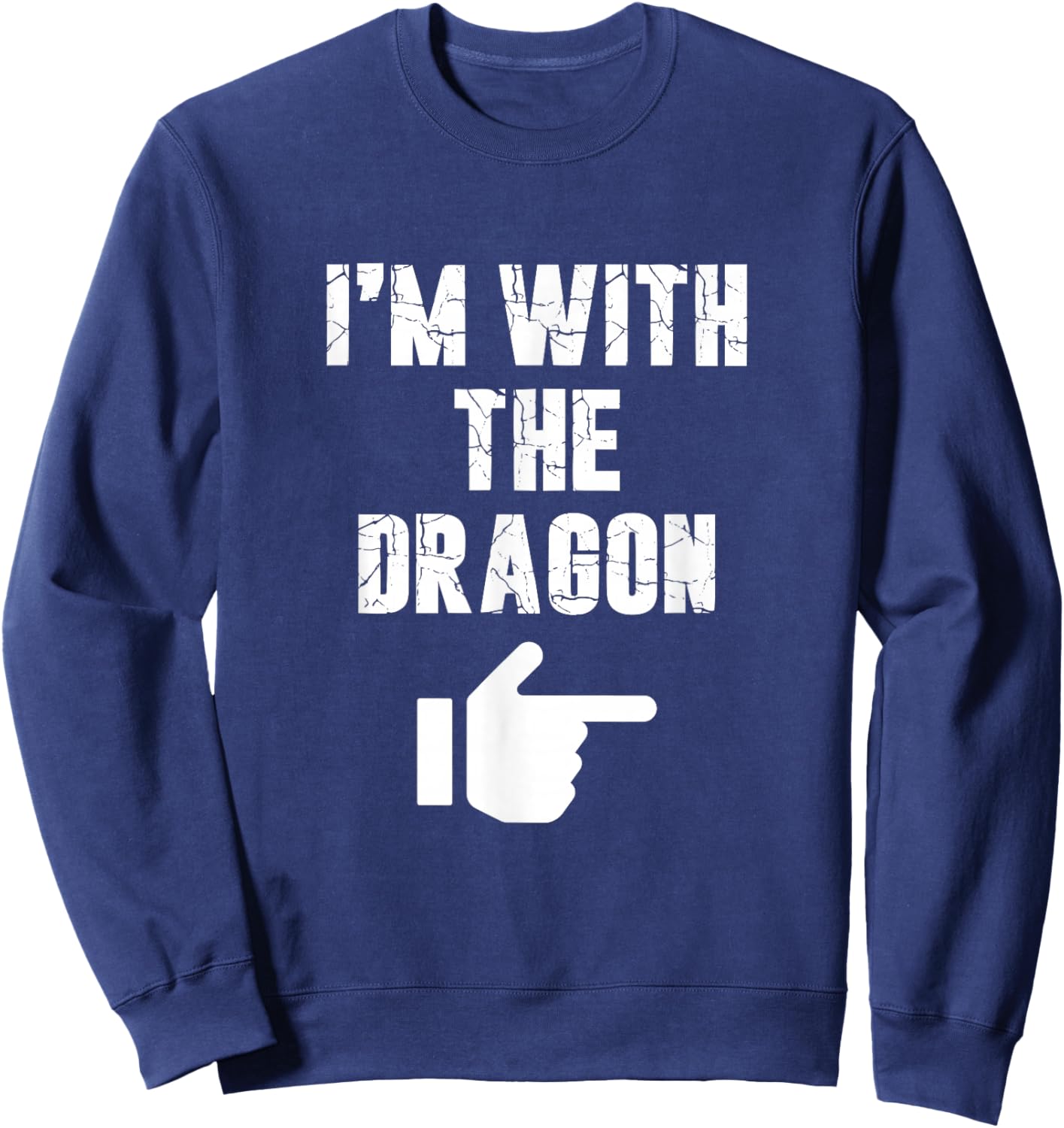 I'm with the Dragon Fun Easy Playful Halloween Costume Sweatshirt - Sweatshirt | Navy