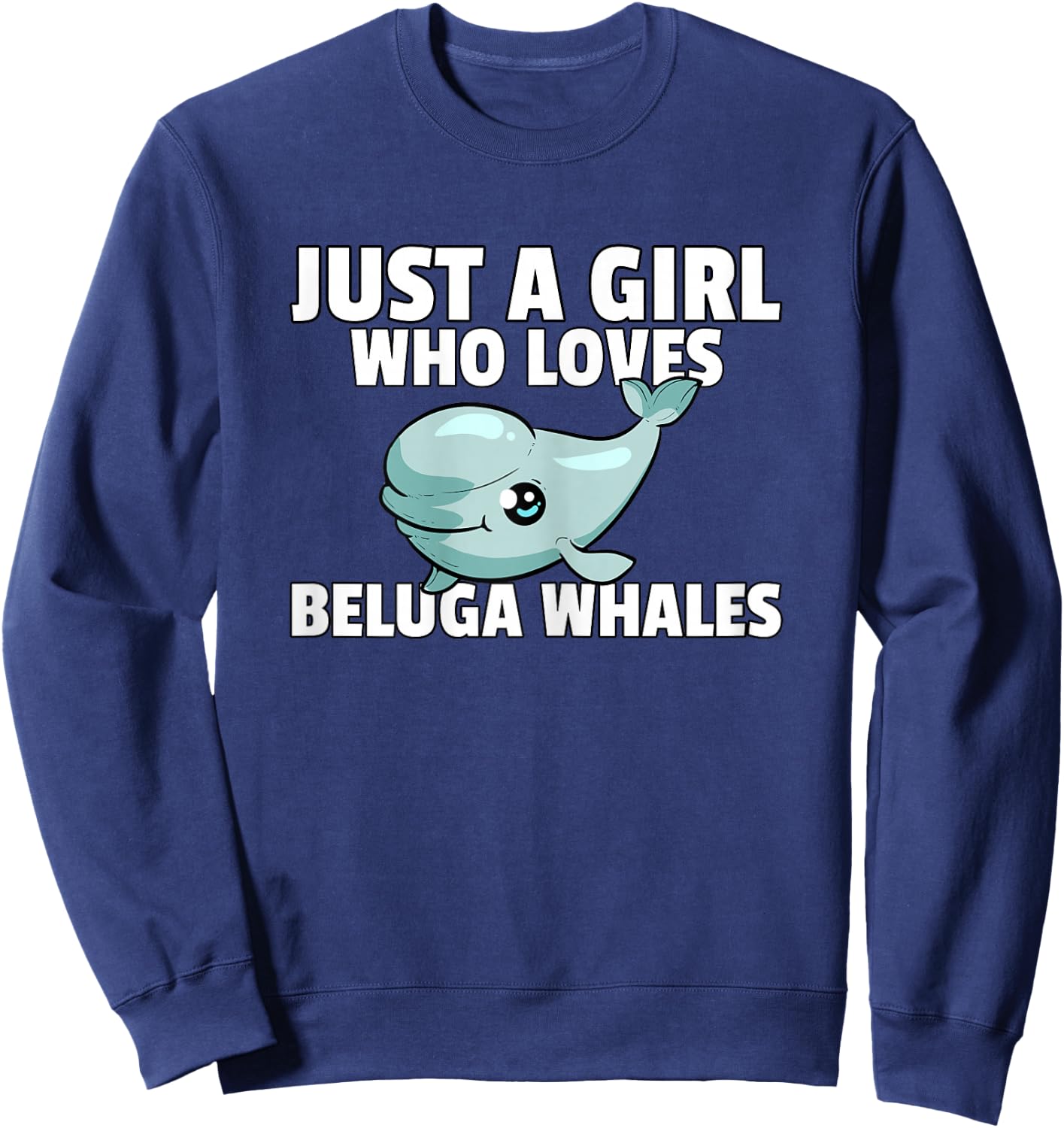 Beluga Whale Baby Beluga Costume Sweatshirt - Sweatshirt | Navy