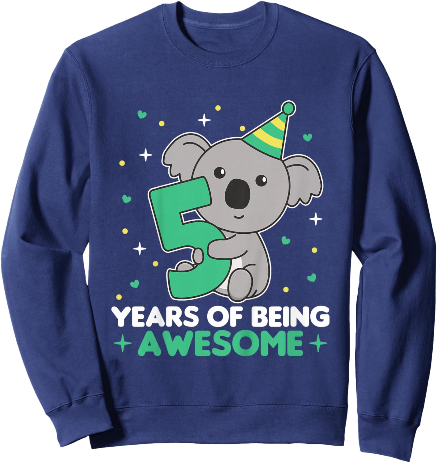 5th Birthday Koala For Kids Five Years Old Sweatshirt - Sweatshirt | Navy