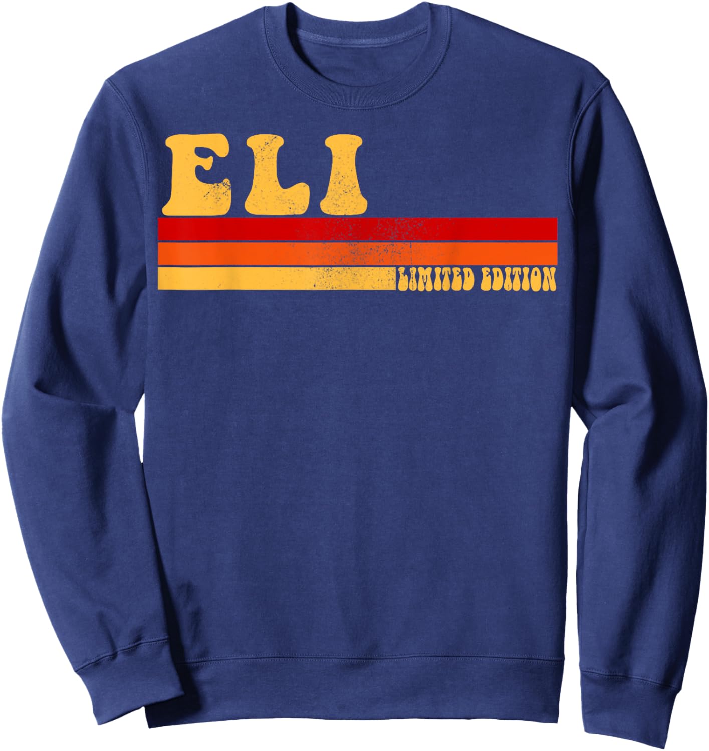 ELI Name Personalized Idea Men Retro Vintage ELI Sweatshirt - Sweatshirt | Navy