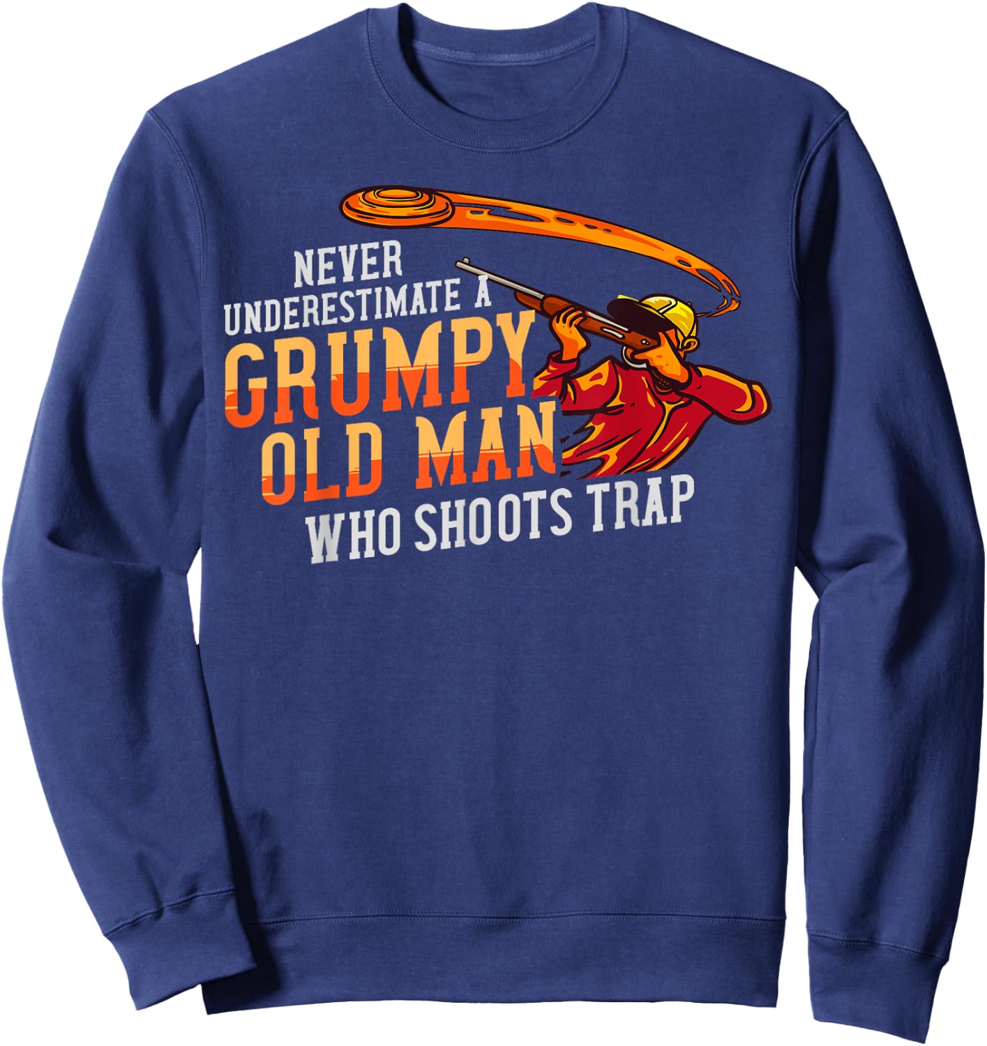Sporting Clay Shooting Gift Trap Skeet Shooting Sweatshirt - Sweatshirt | Navy