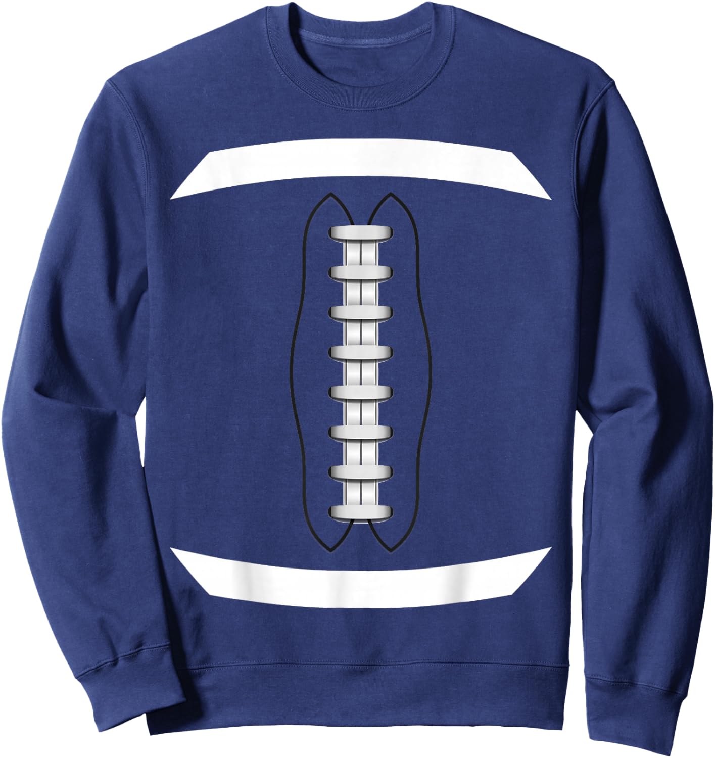 Thanksgiving - American Football Ball Lace Costume Funny Sweatshirt - Sweatshirt | Navy