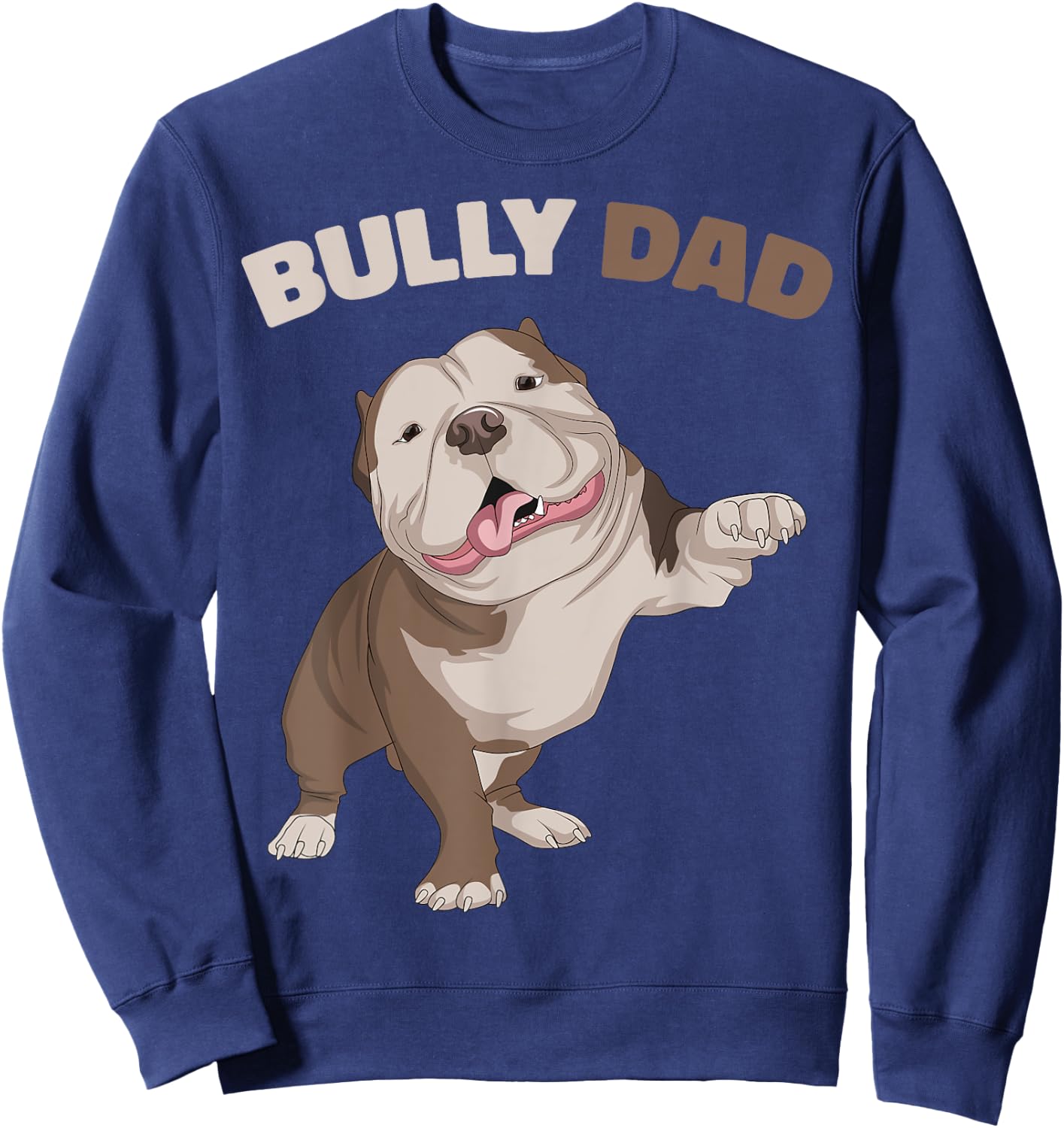 American Bully Dad Dog Owner Father Funny Men Sweatshirt - Sweatshirt | Navy