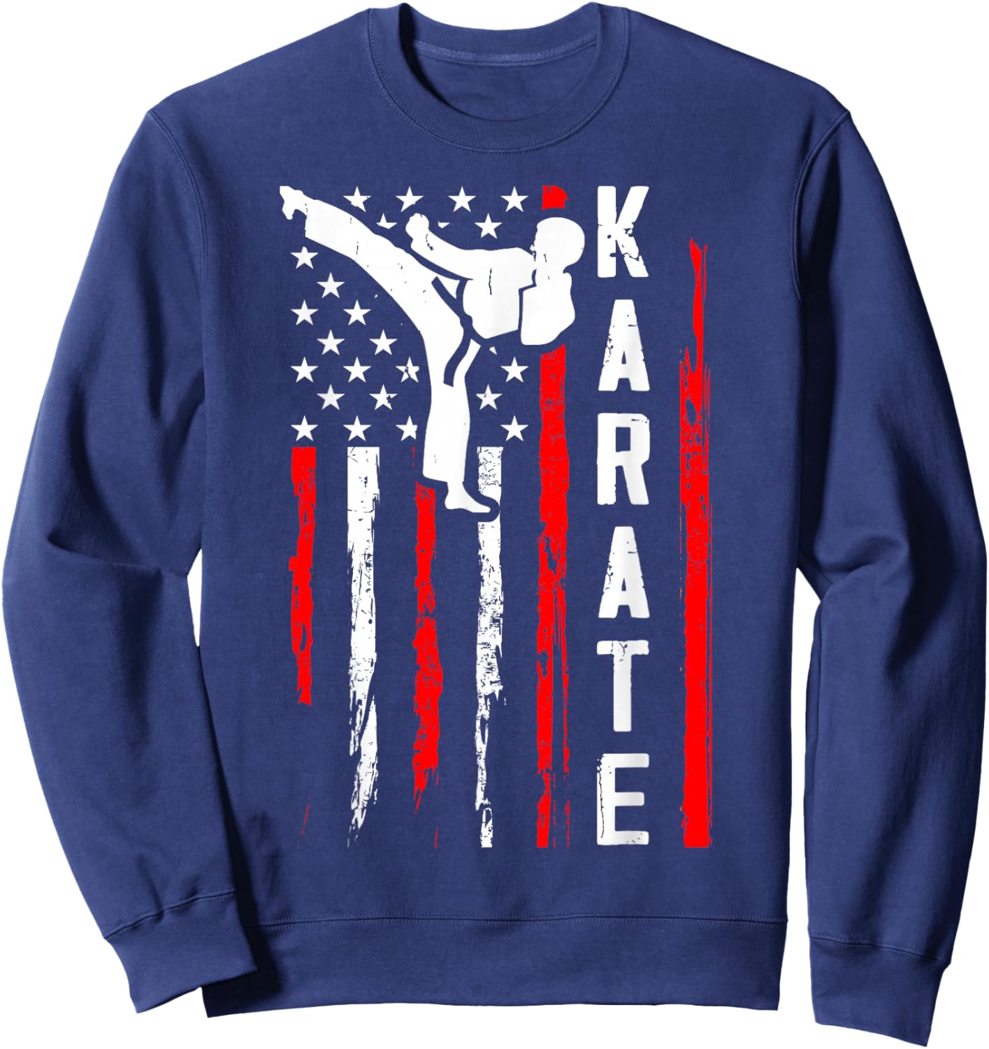 Karate USA American Flag Sweatshirt - Sweatshirt | Navy