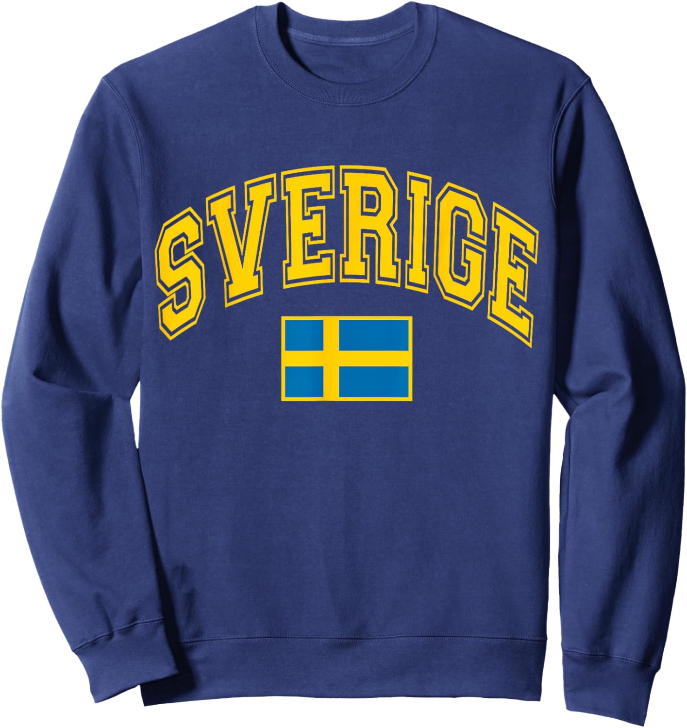 Sweden Sverige Swedish Flag Graphic Sweatshirt - Sweatshirt | Navy