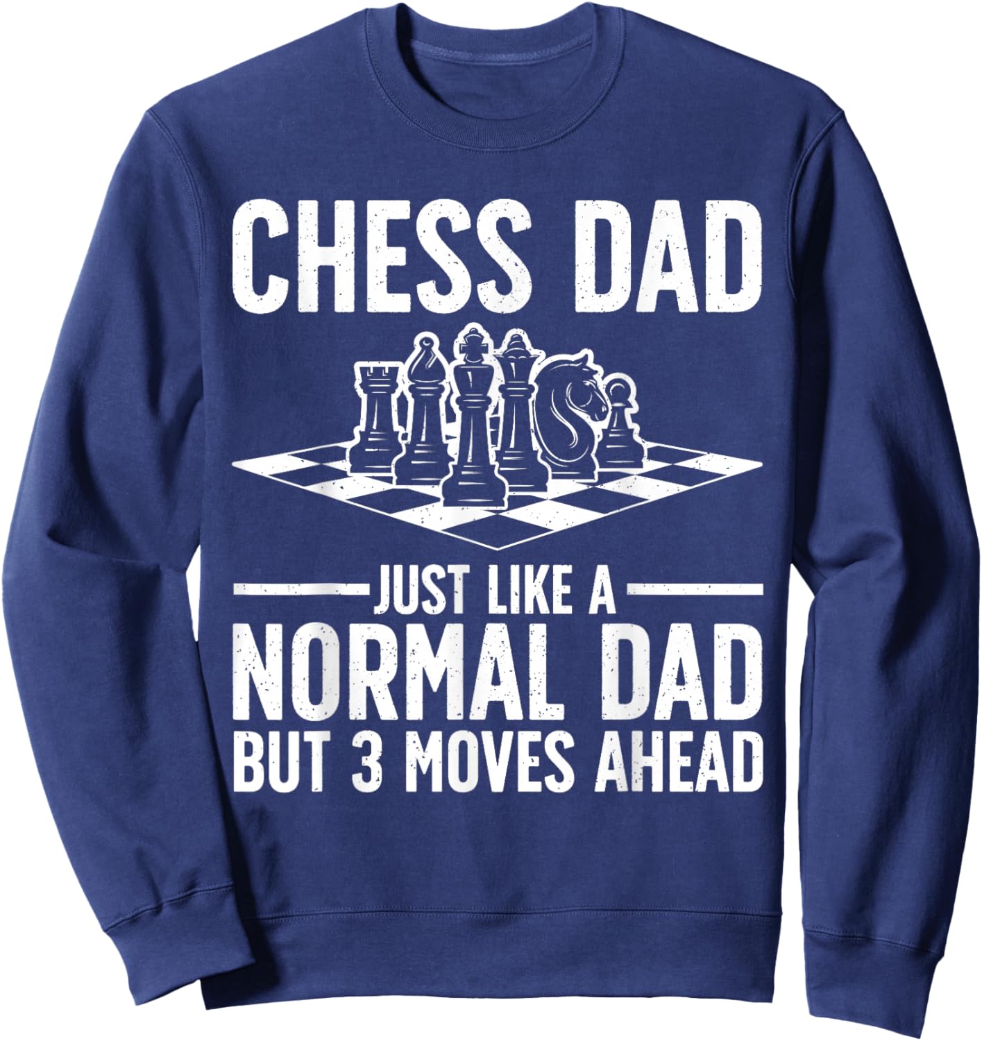 Cool Chess Player Art Dad Knight Chess Lovers Pieces Small Sweatshirt - Sweatshirt | Navy