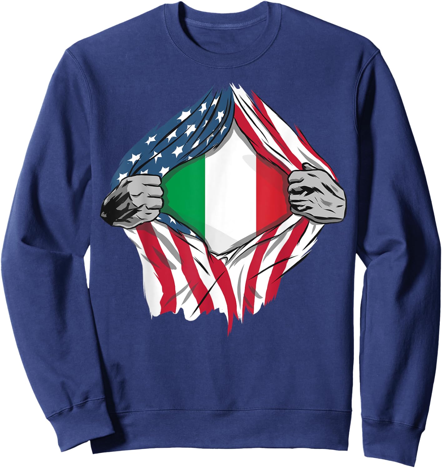 Italian American Blood Inside Me - Country Flags Sweatshirt - Sweatshirt | Navy