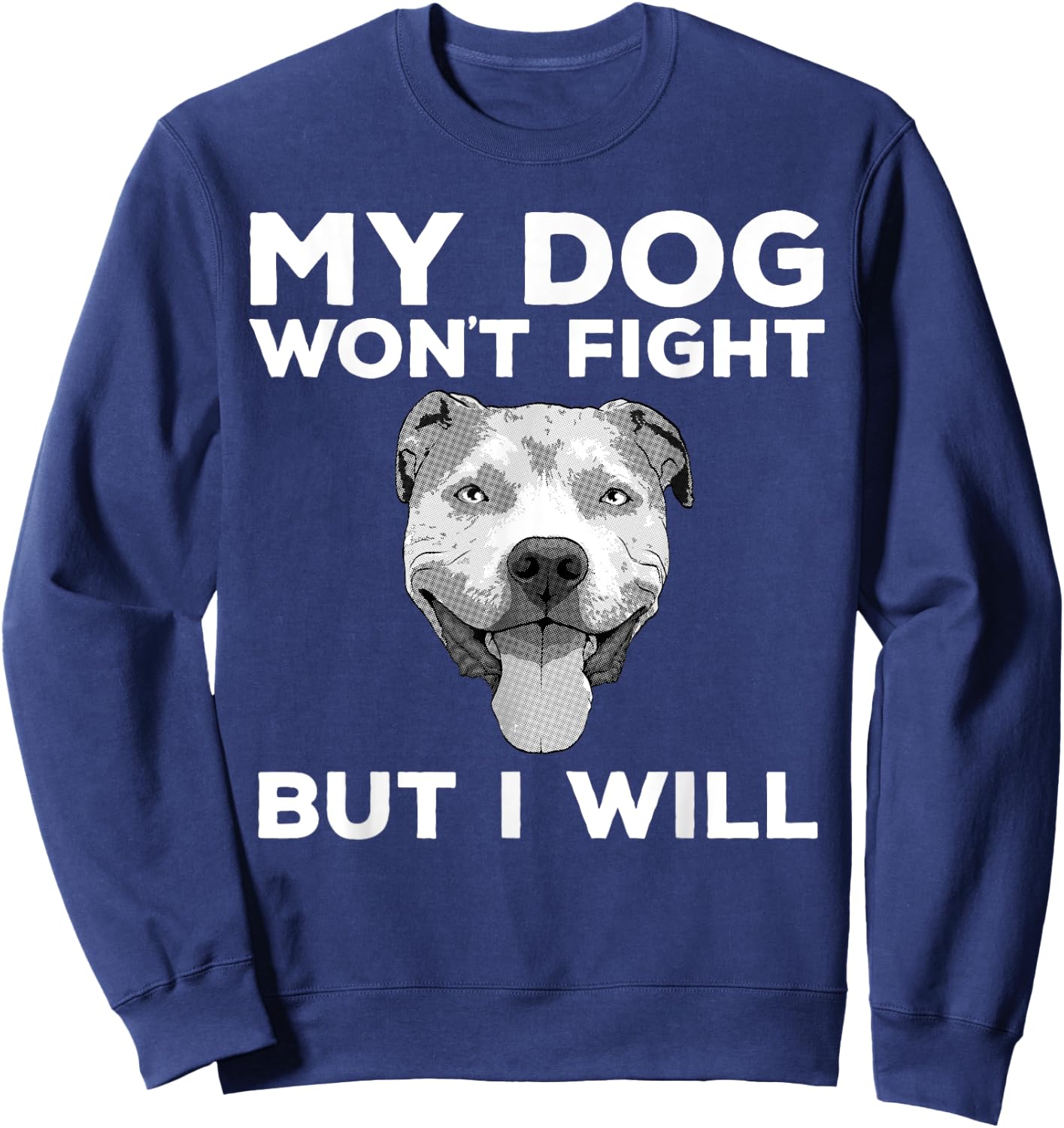 Cool Pitbull Women Pitbull Terrier Owner Dog Lovers Sweatshirt - Sweatshirt | Navy