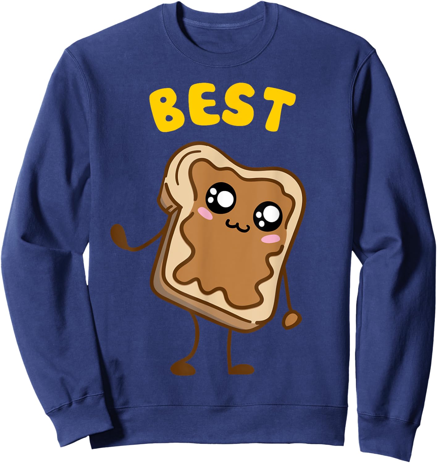 Kawaii Peanut Butter - Jelly - 1/2 BFF Best Friends Matching Sweatshirt - Sweatshirt | Navy