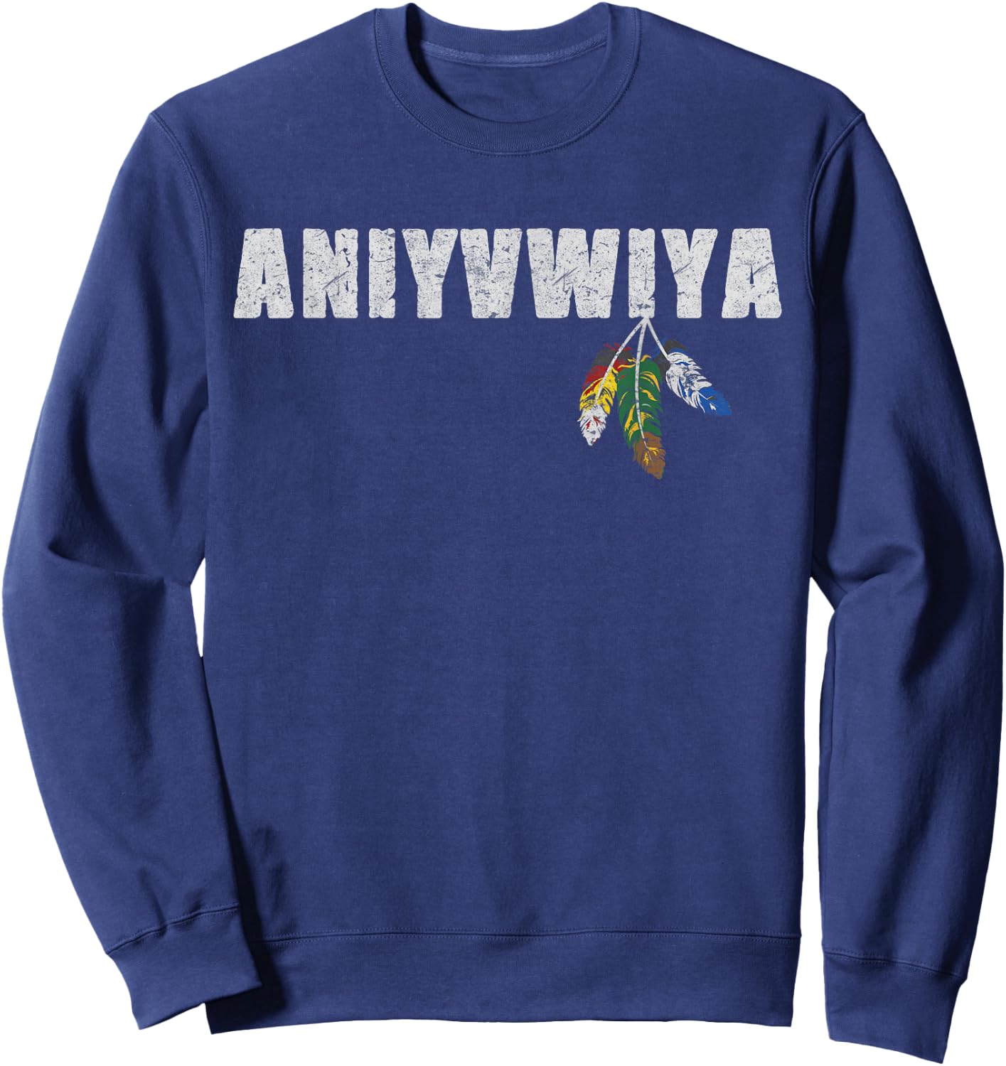 Native American Pride Cherokee Keetoowah Nation Tsi Tsalagi Sweatshirt - Sweatshirt | Navy