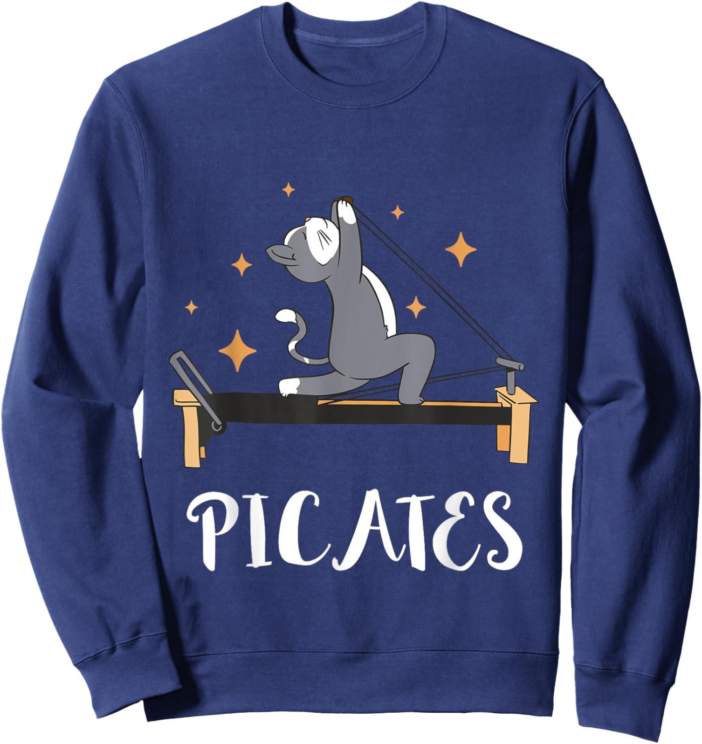 Cat Pilates Workout Pilates Fitness Instructor Pilates Sweatshirt - Sweatshirt | Navy