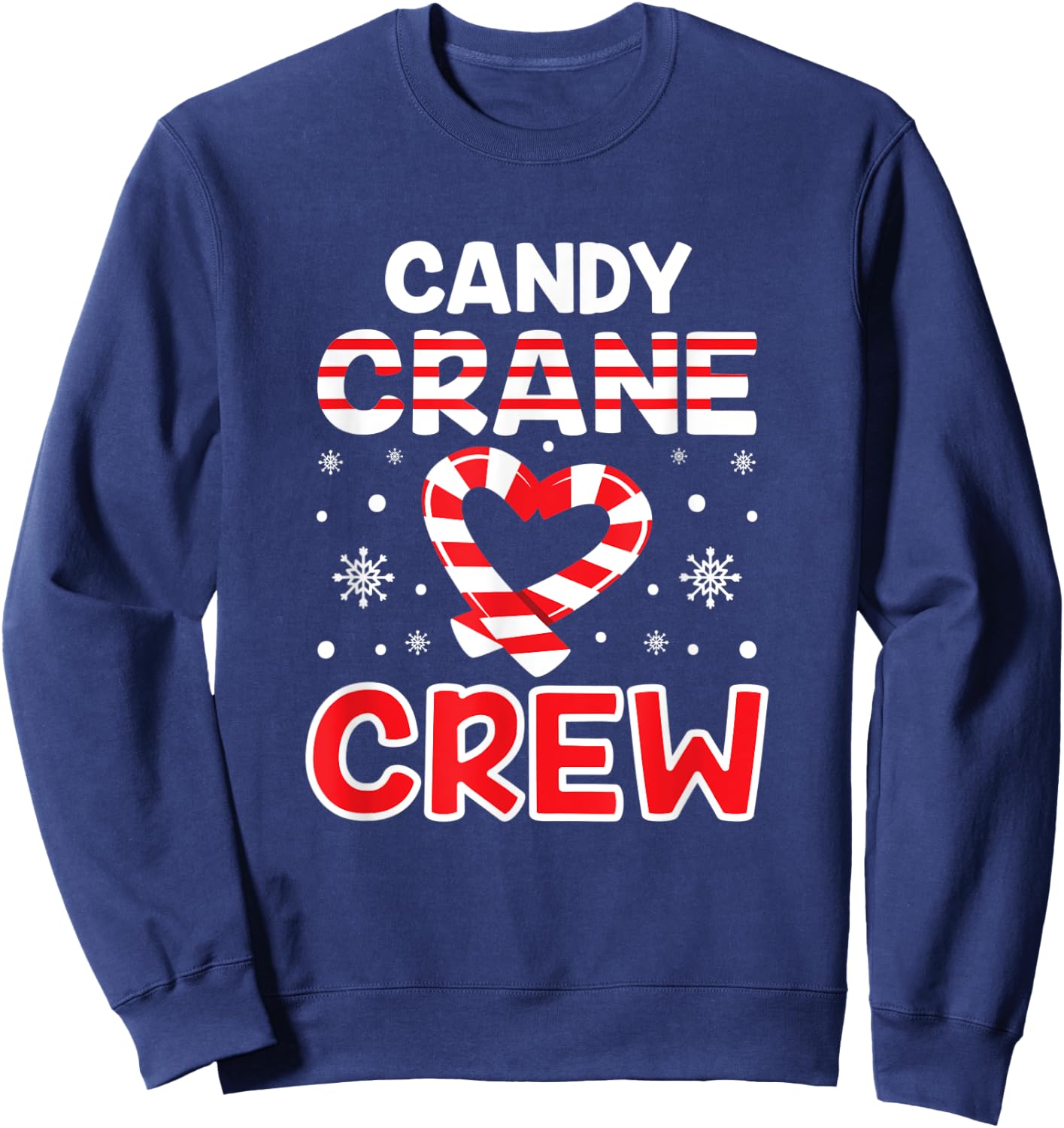 Candy Cane Crew Christmas Sweets Family Matching Costume Sweatshirt - Sweatshirt | Navy