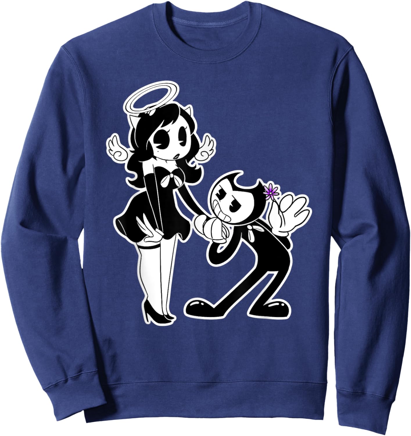 Alice Angel Gothic Angel x Bendy Demon Sweatshirt - Sweatshirt | Navy