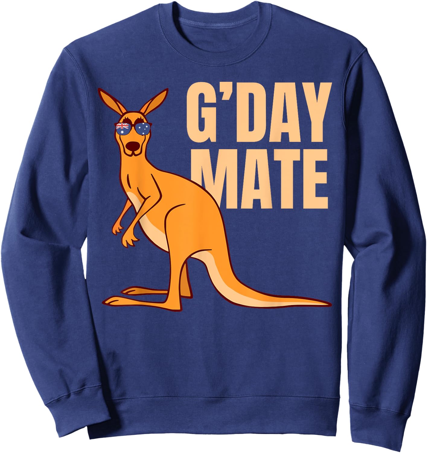 Australia G'Day Mate Shirt Funny Kangaroo Australian Symbol Sweatshirt - Sweatshirt | Navy