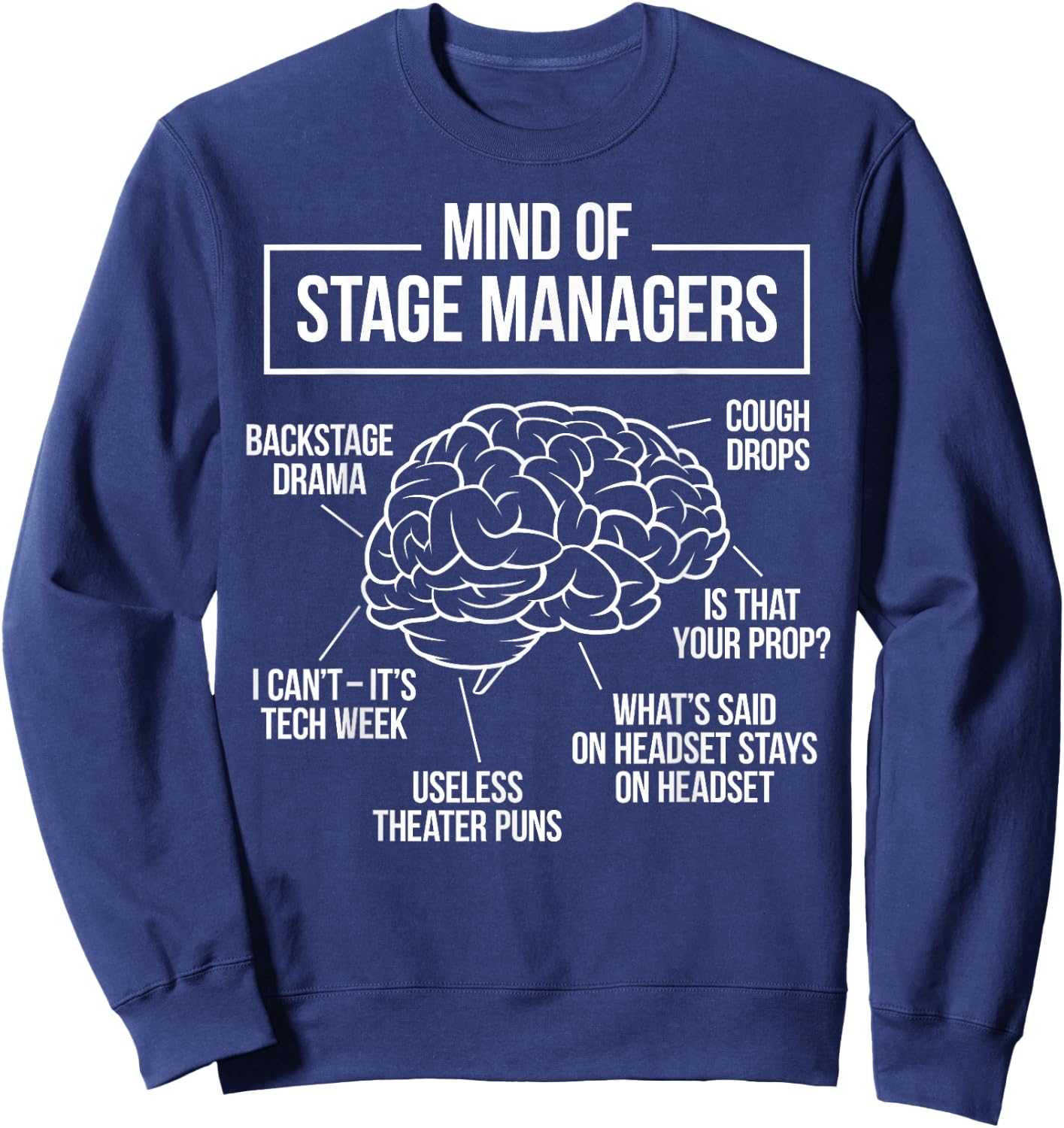 Funny Stage Manager Sweatshirt - Sweatshirt | Navy