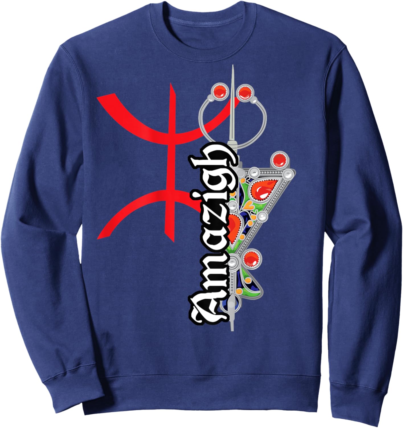 I Am Amazigh Art and I Am Kabyle Algeria Dz Sweatshirt - Sweatshirt | Navy