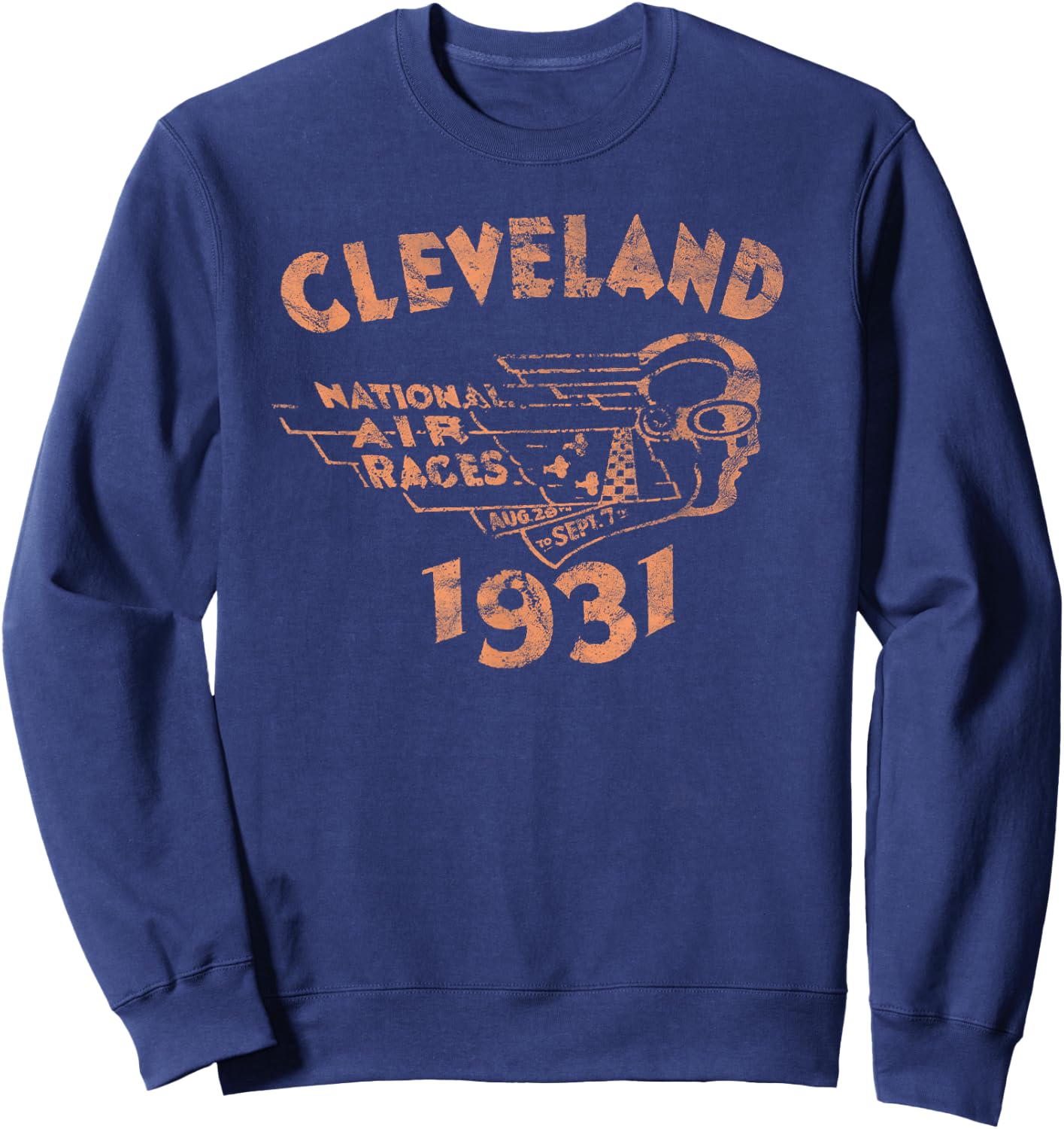 Cleveland National Air Race 1931 Air Racing Series Vintage Sweatshirt - Sweatshirt | Navy