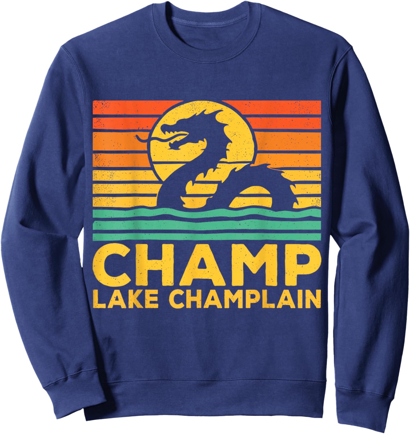 Champ Lake Champlain Monster American Folklore Sweatshirt - Sweatshirt | Navy