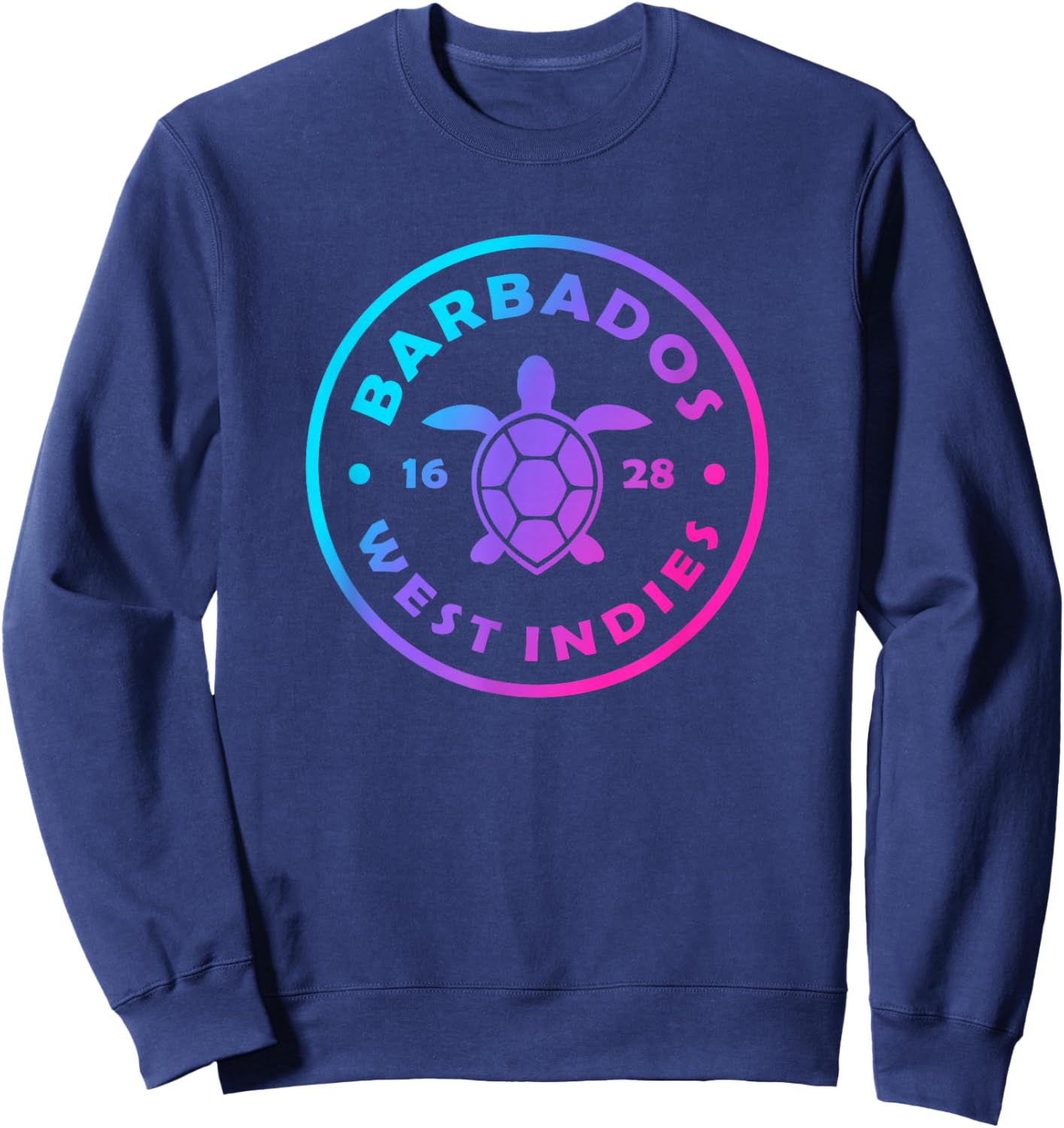 Barbados Sea Turtle Tie Dye Beach Vacation Sweatshirt - Sweatshirt | Navy