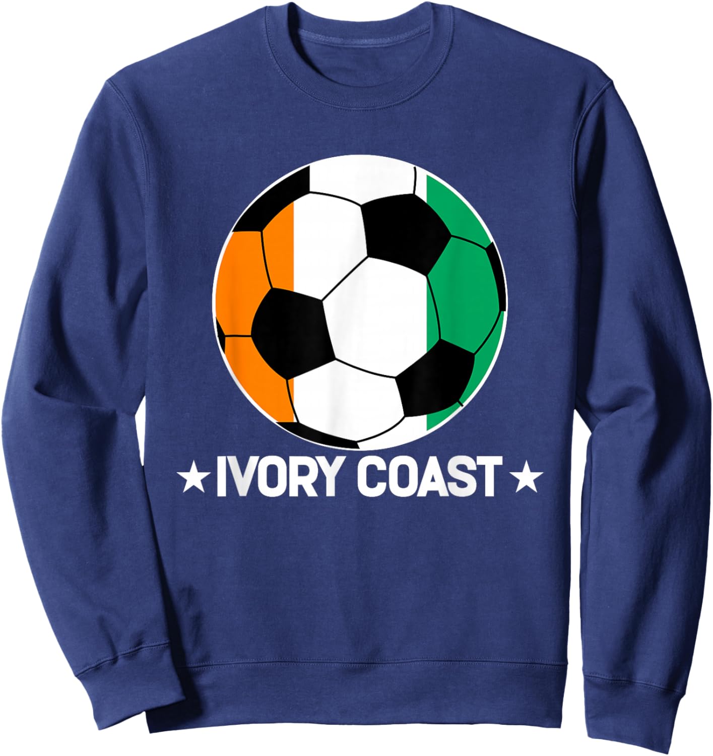 Ivory Coast Soccer Team Ivory Coast Flag Jersey Football Sweatshirt - Sweatshirt | Navy