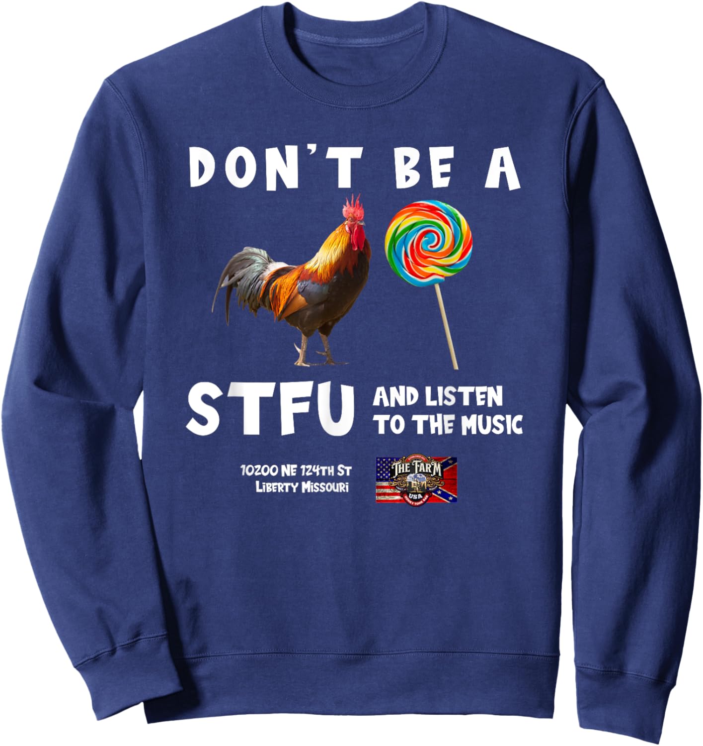 The Farm I Love Goats & Chickens Sweatshirt - Sweatshirt | Navy