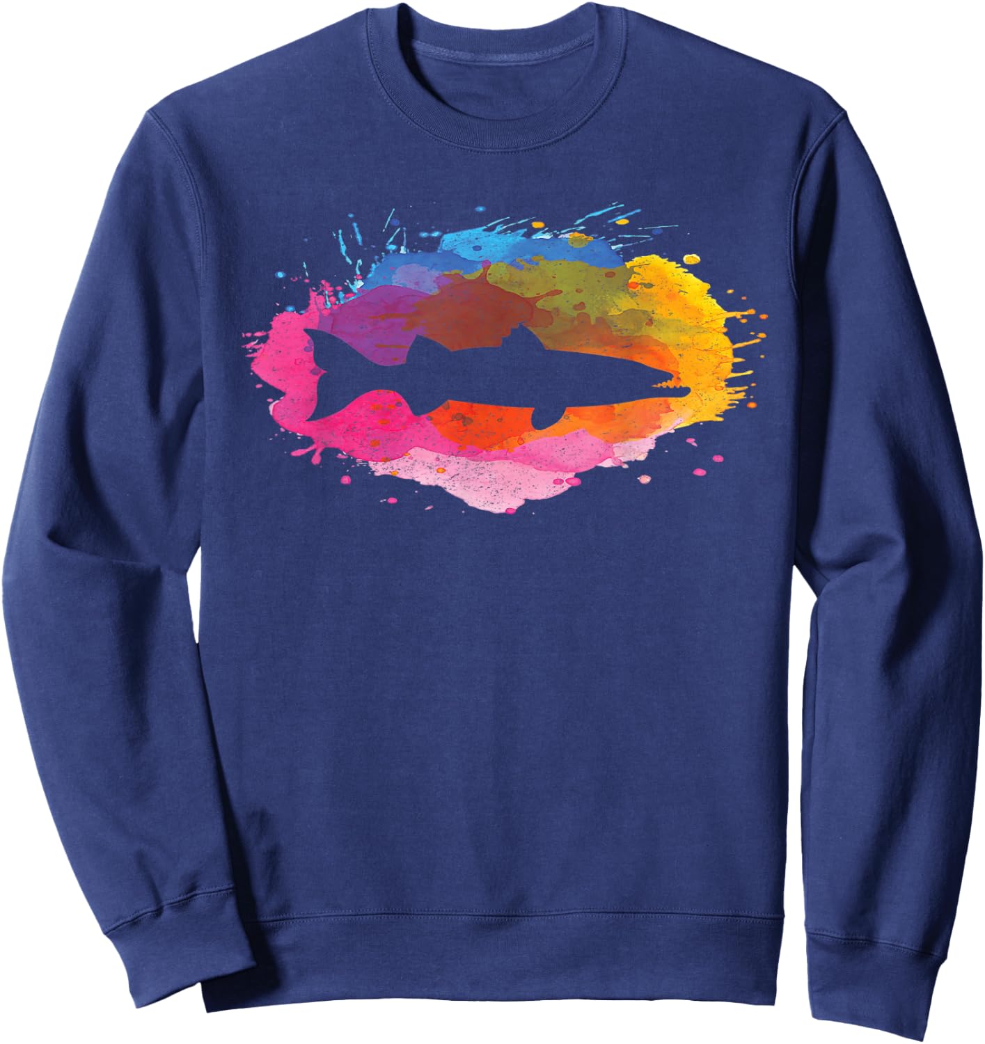 Barracuda Fishing Retro Vintage 80s Style Gift Sweatshirt - Sweatshirt | Navy