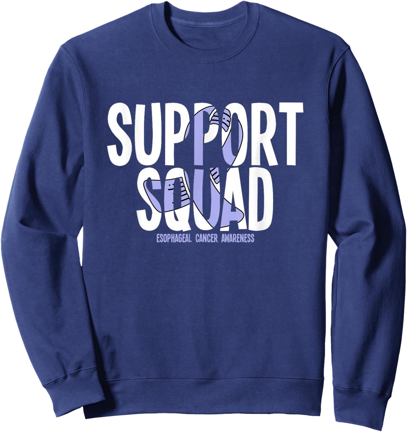 Support Squad Esophageal Cancer Awareness Sweatshirt - Sweatshirt | Navy