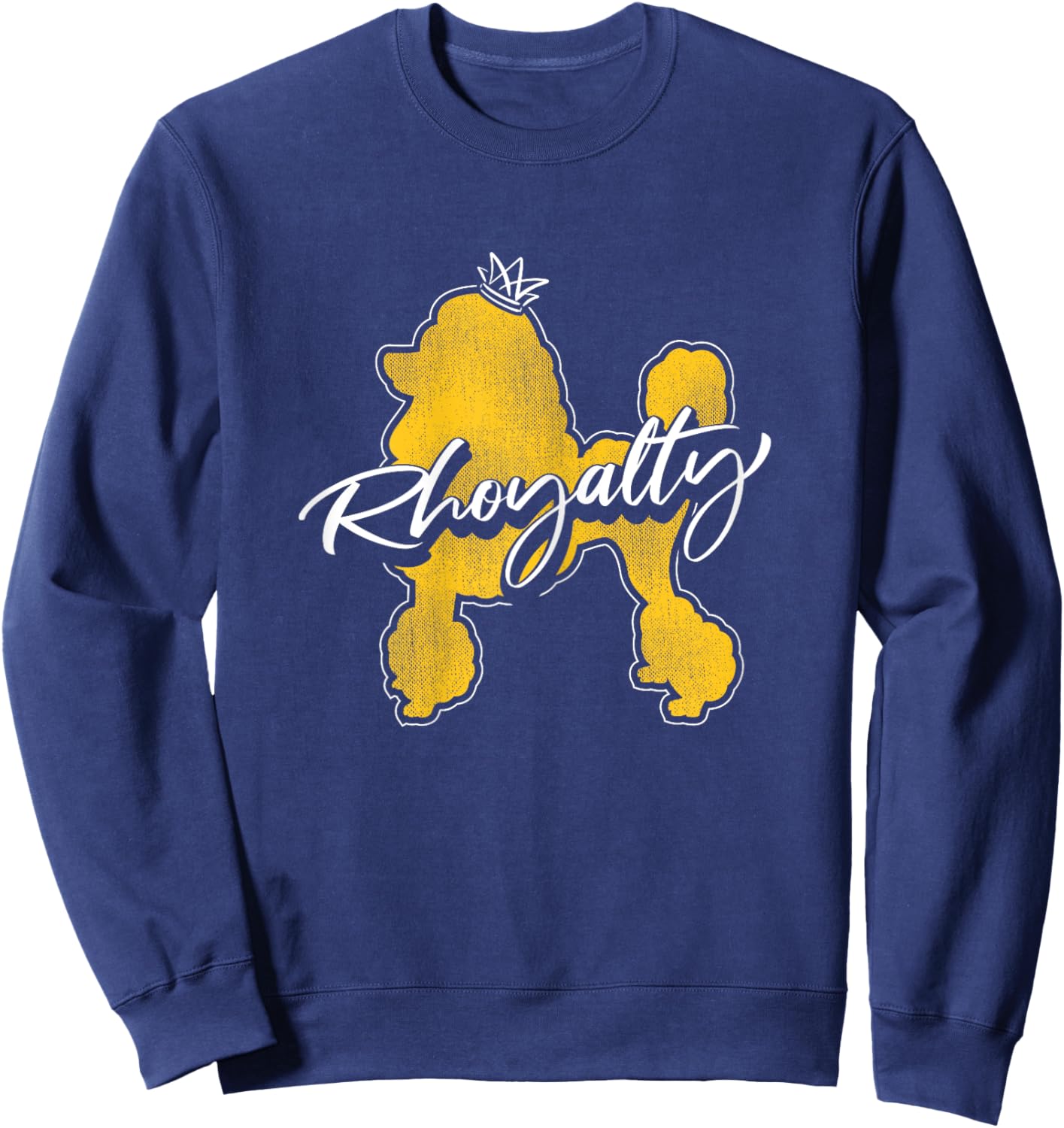 Stylish Rhoyalty Pretty Poodle Sweatshirt - Sweatshirt | Navy