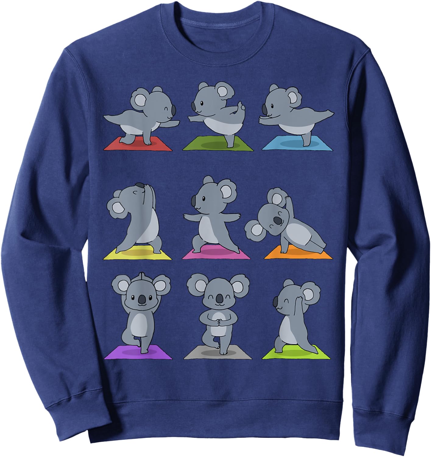 Koala Yoga Funny Koalas In Yoga Poses Sports Sweatshirt - Sweatshirt | Navy