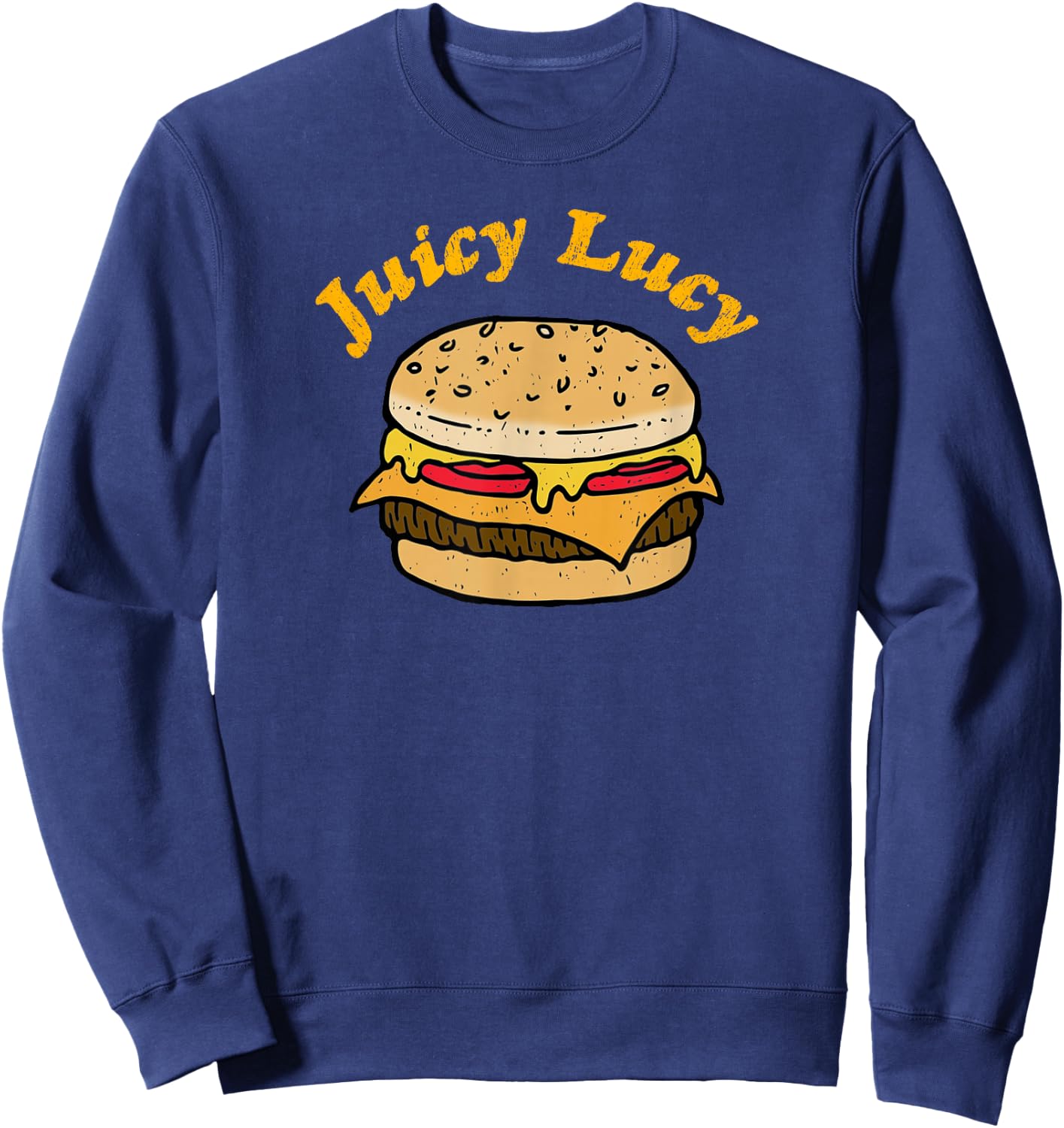 Juicy Lucy cheeseburger lovers Sweatshirt - Sweatshirt | Navy
