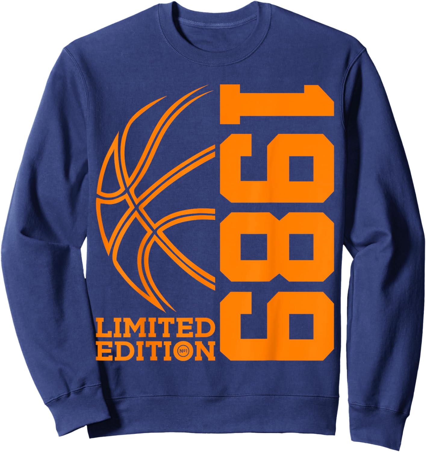 36th BIRTHDAY BASKETBALL LIMITED EDITION 1989 Sweatshirt - Sweatshirt | Navy