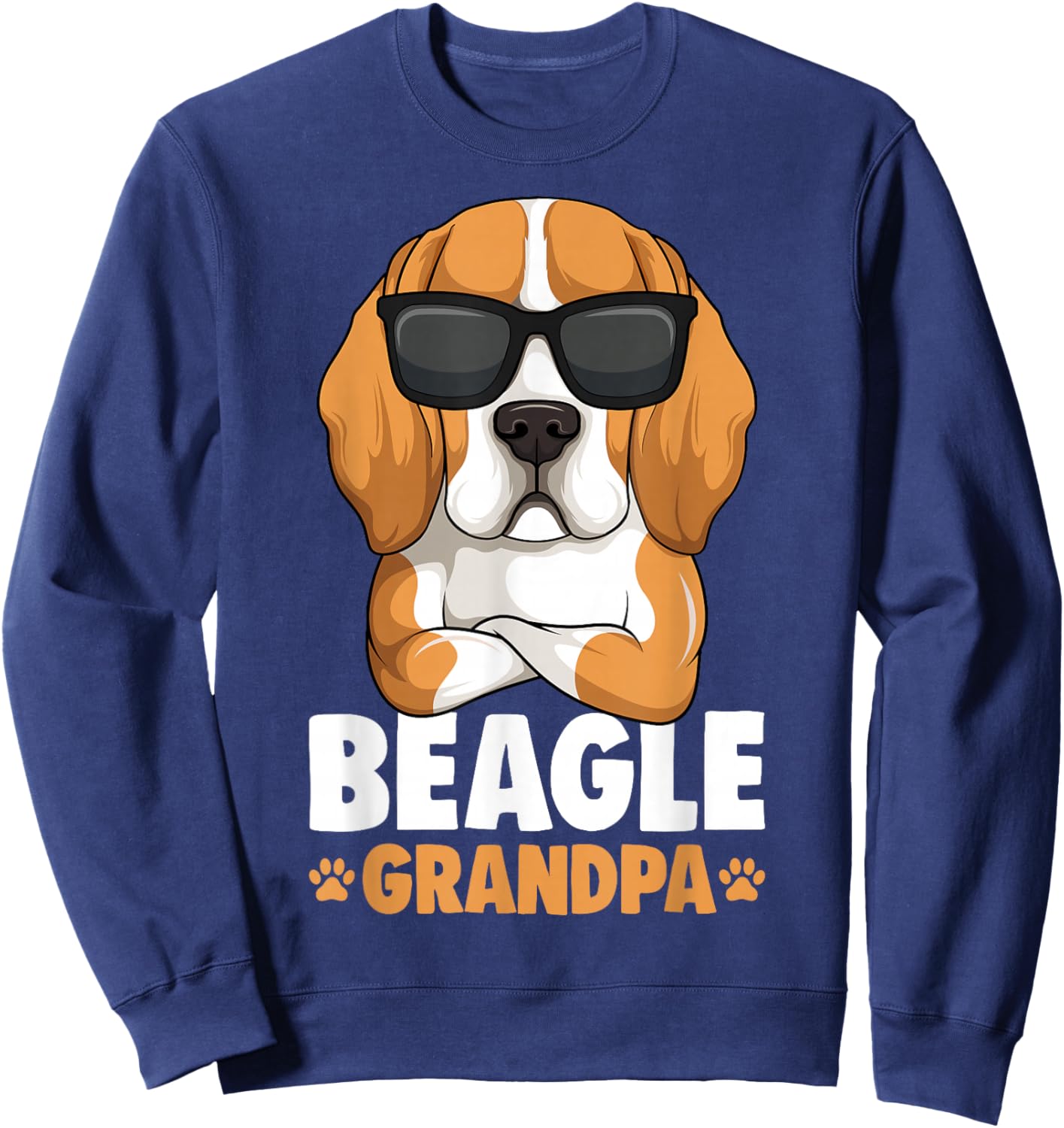 Beagle Grandpa Dog Sweatshirt - Sweatshirt | Navy