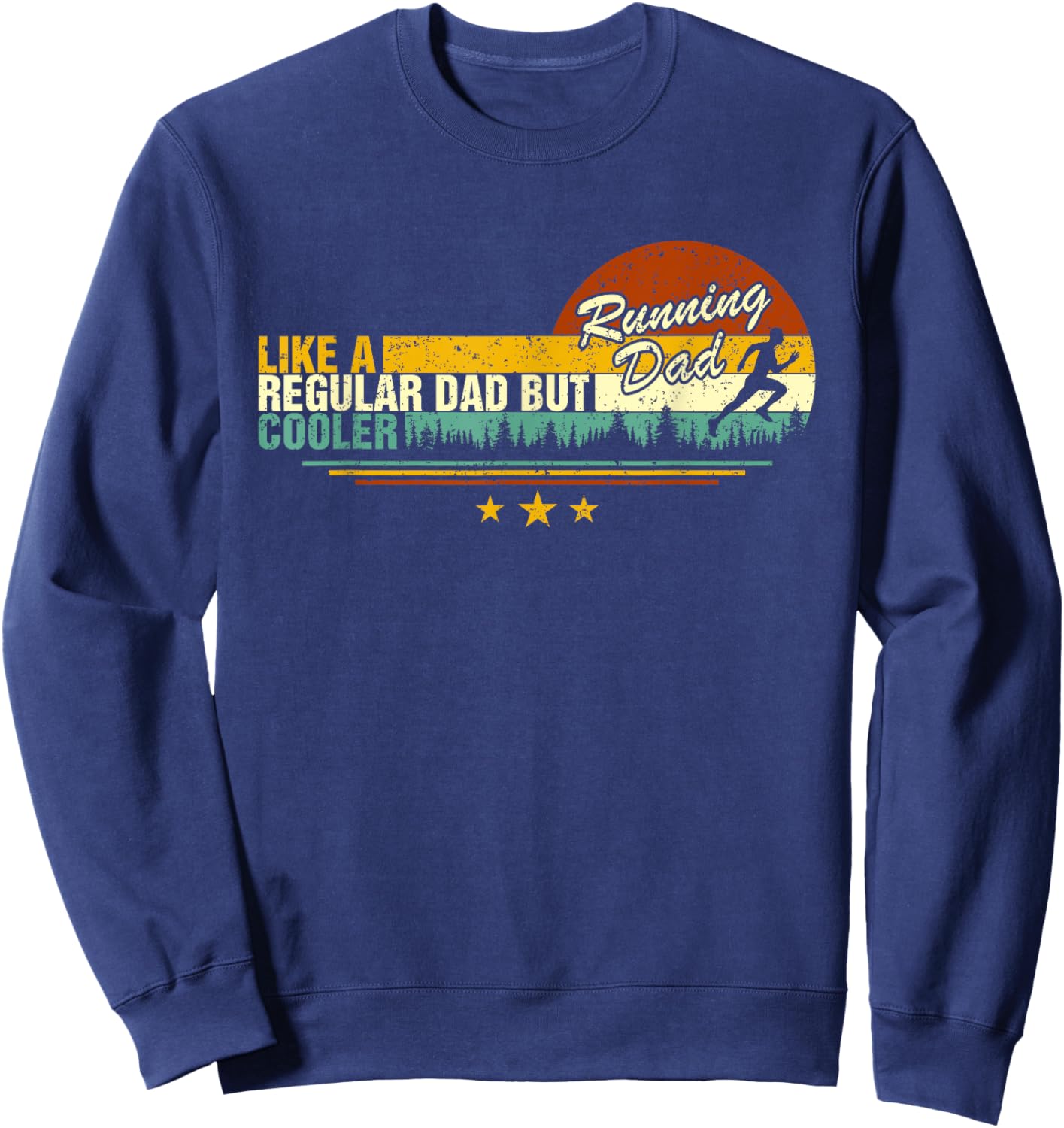 Marathon Runner Retro Funny Running For Dad Coach Marathoner Sweatshirt - Sweatshirt | Navy