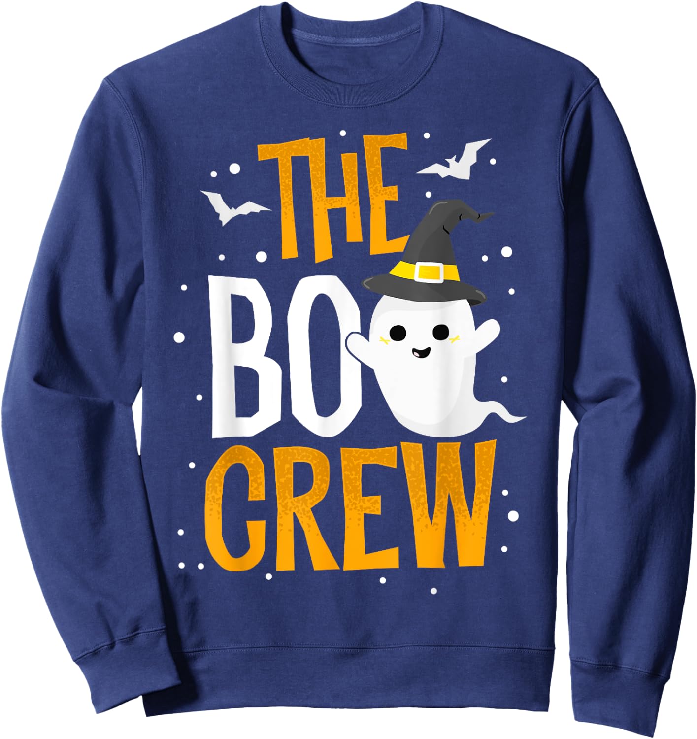 The Boo Crew Halloween Ghost Trick Treat Outfit Squad Team Sweatshirt - Sweatshirt | Navy