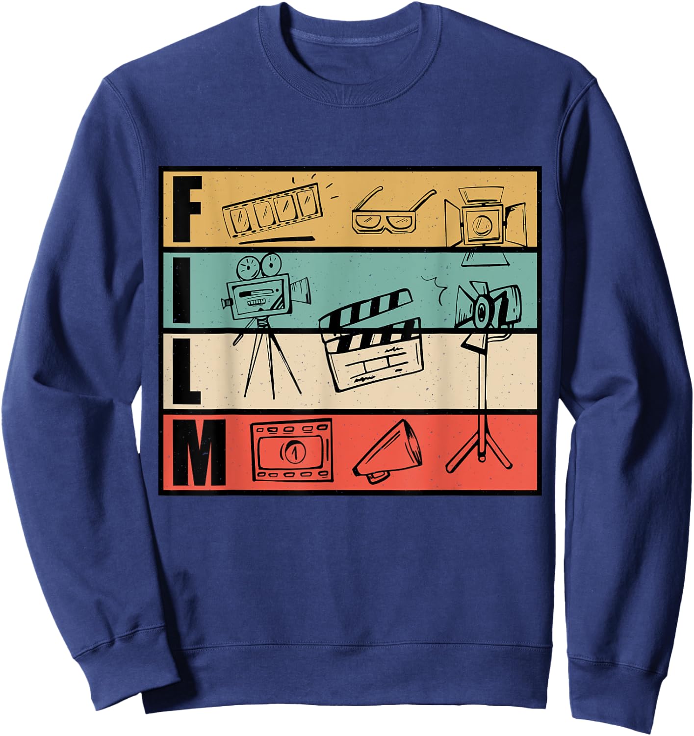Filmmaker And Movie Director Design For Filming Cameraman Sweatshirt - Sweatshirt | Navy