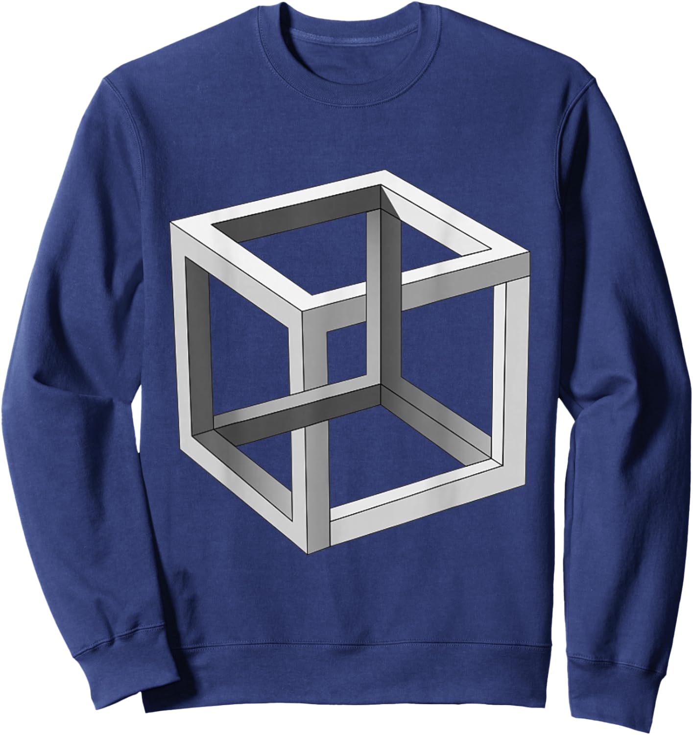 Optical Illusion Sweatshirt - Sweatshirt | Navy